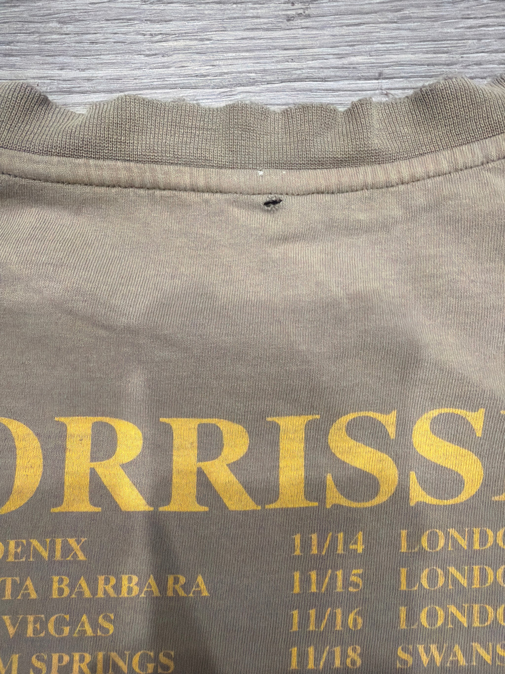 90s Morrissey Oye Esteban Tour Thrashed Worn Brown/Green T-Shirt XL