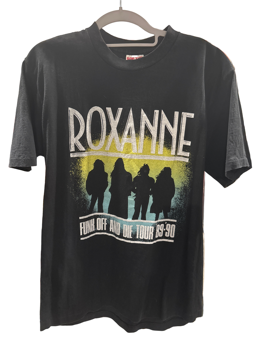 1989 Roxanne Funk Off and Die Tour Middle Finger Sof Tee Large