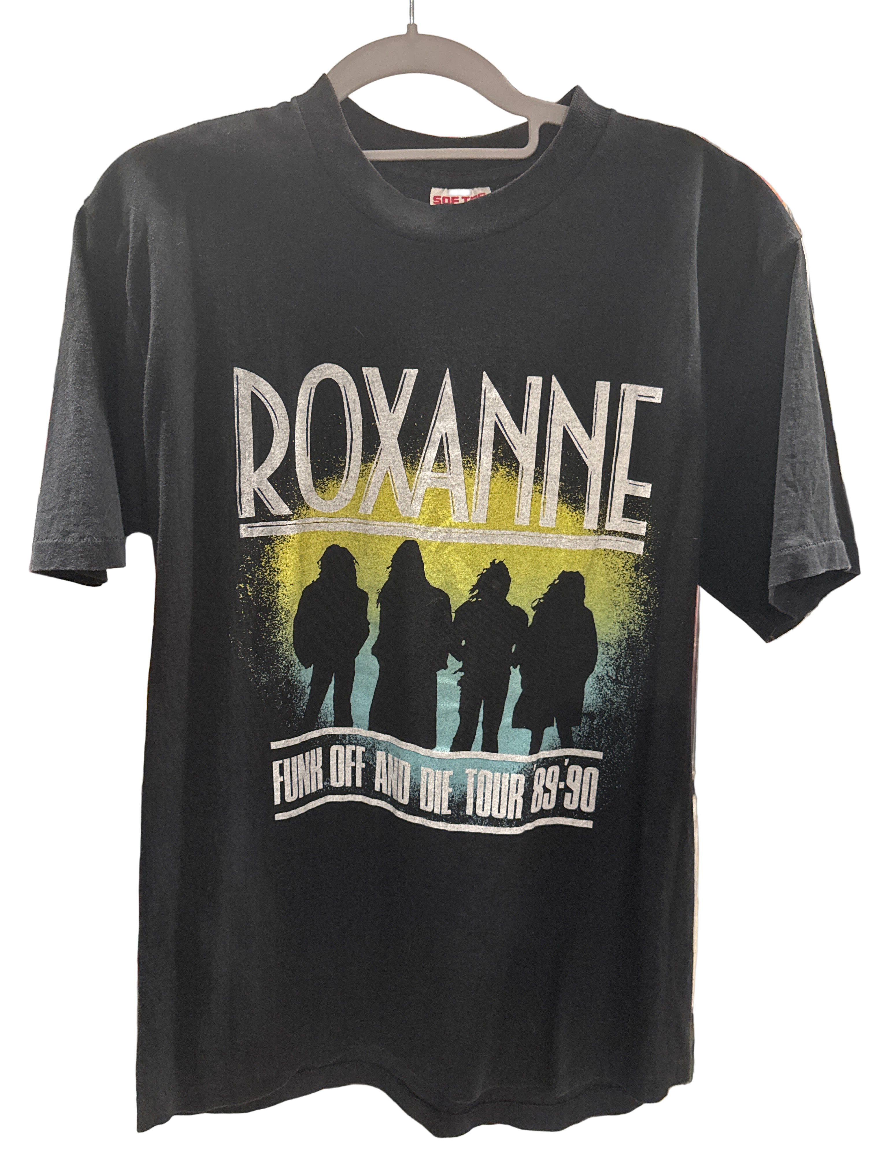 1989 Roxanne Funk Off and Die Tour Middle Finger Sof Tee Large