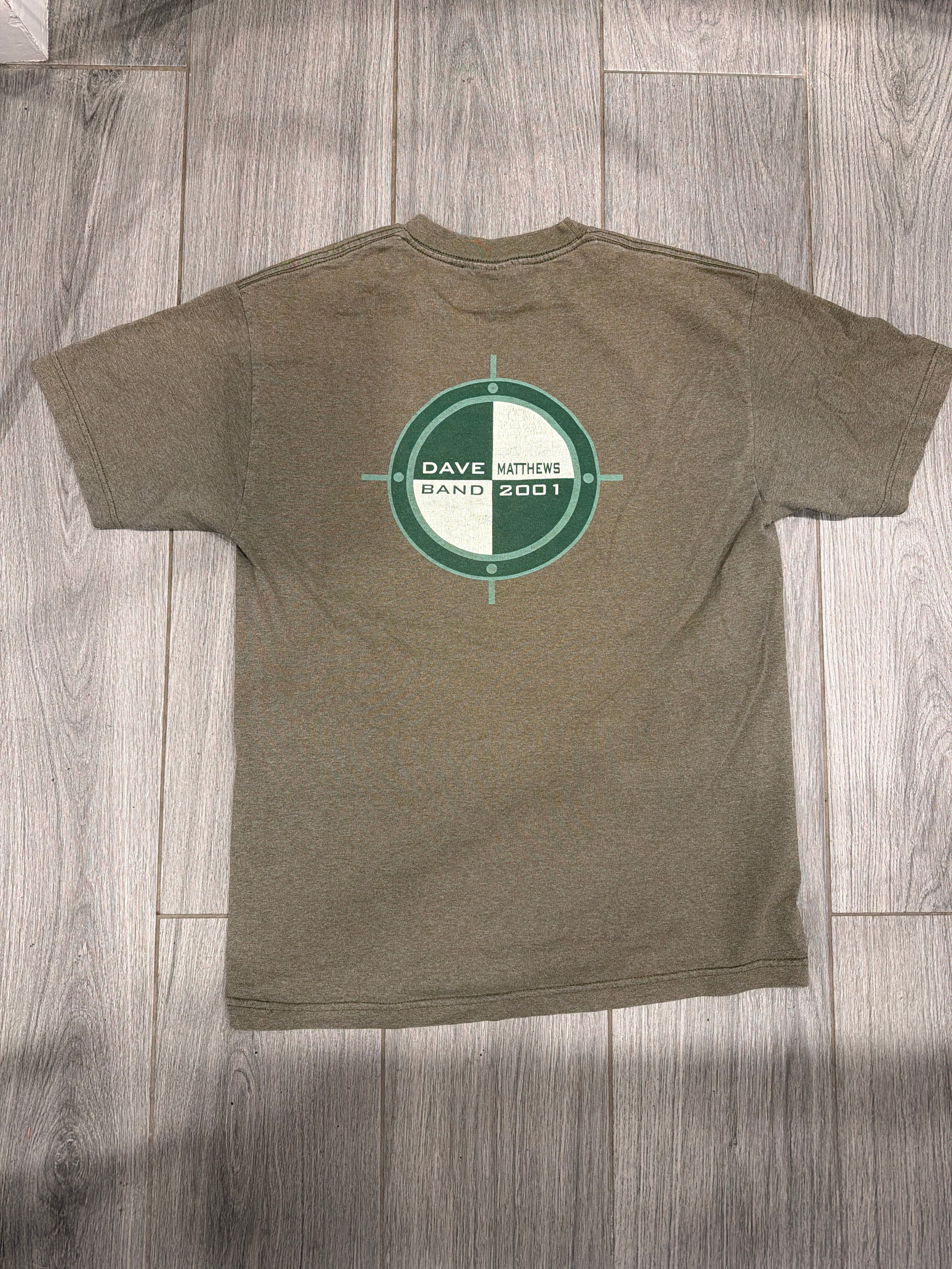 2001 Dave Mathews Band DMB Green T-Shirt Large