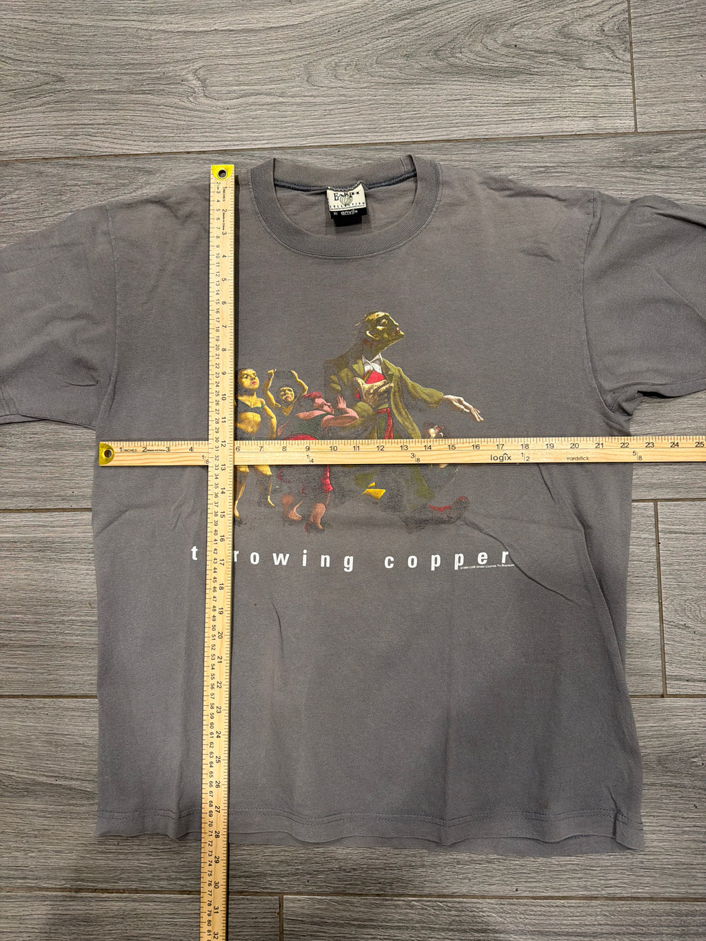 1995 Live Band Throwing Copper Tour Dates Grey T-Shirt XL