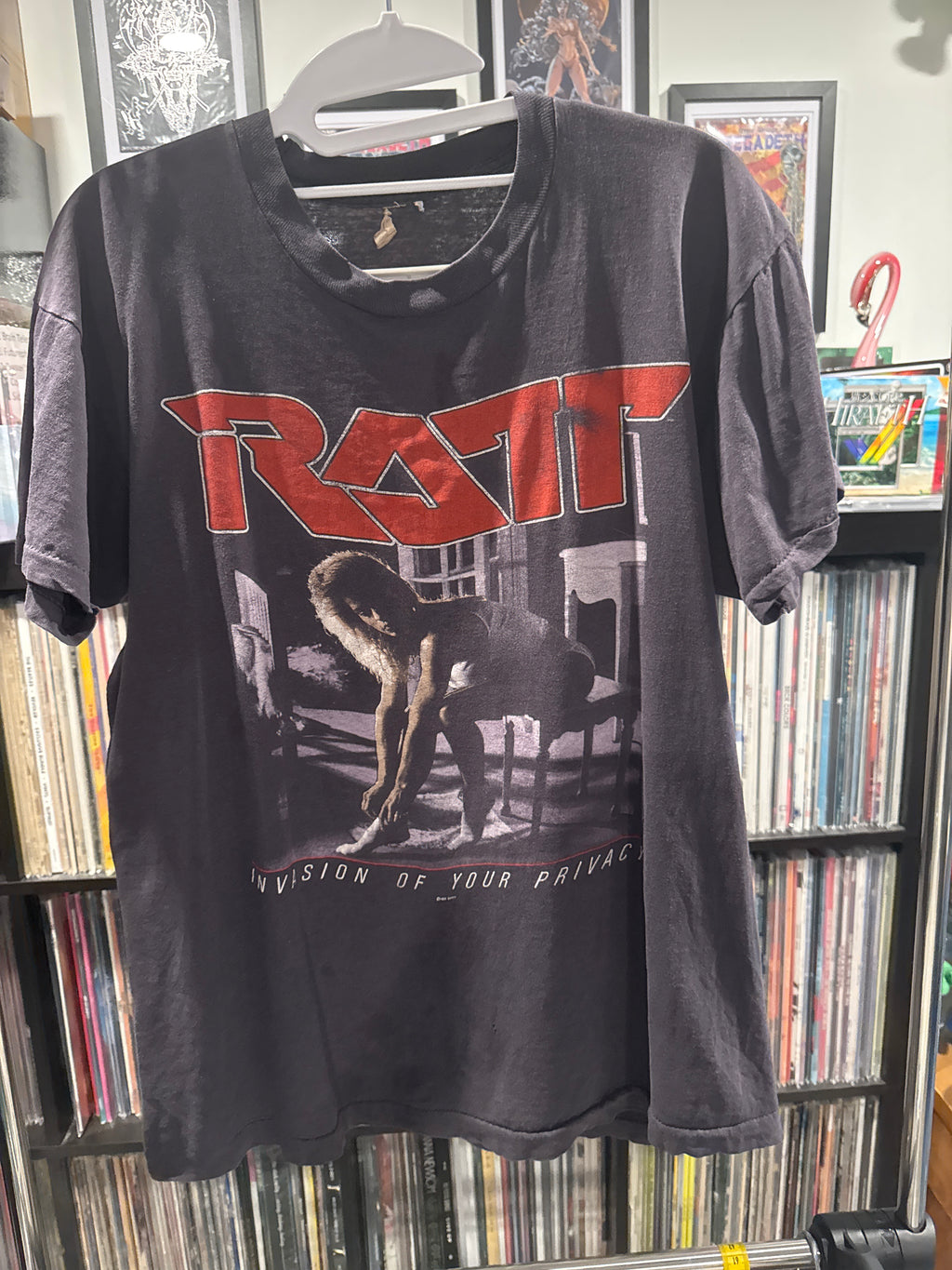 1985 Ratt Invasion of Your Privacy Tour Shirt Black Large