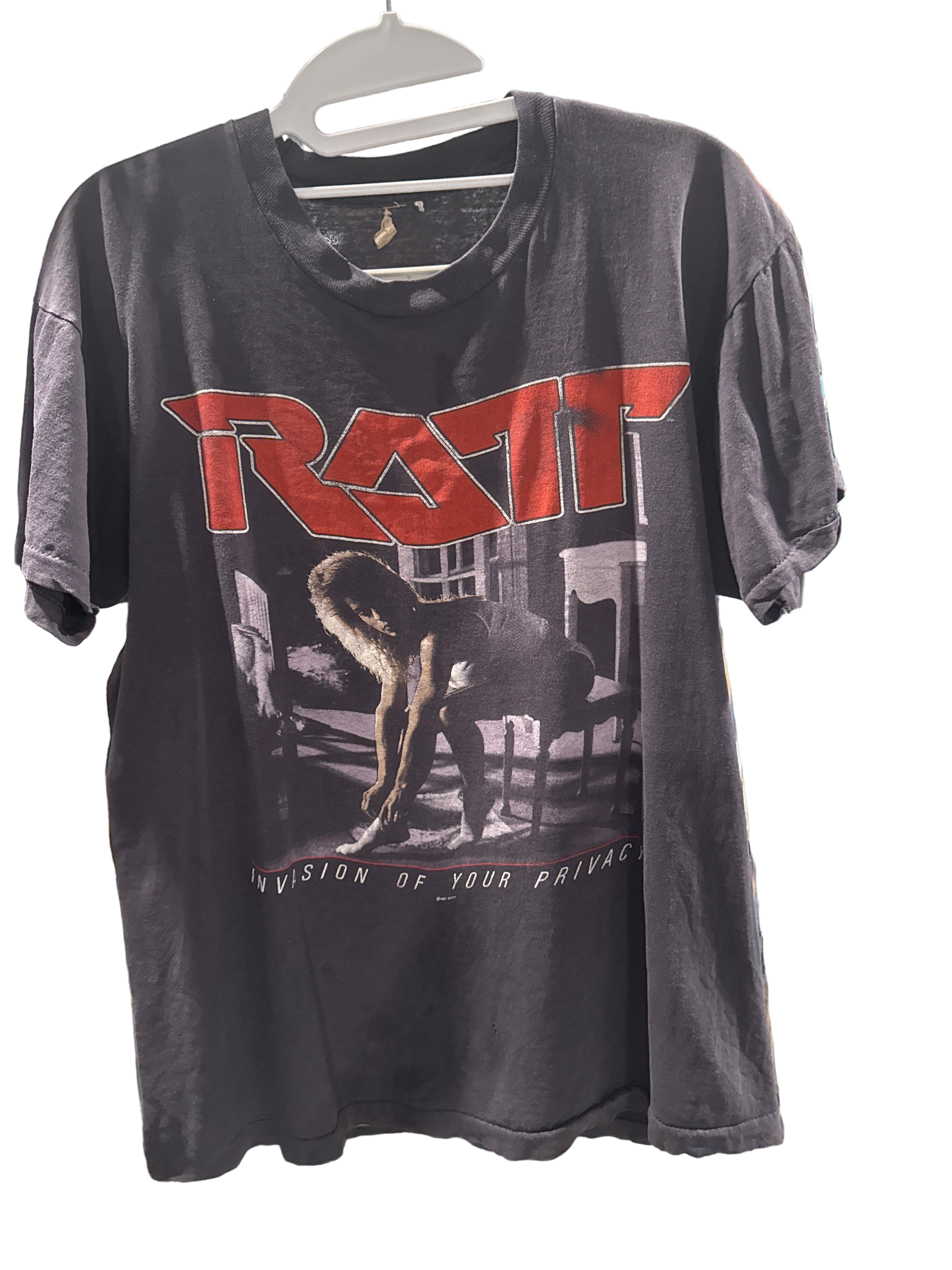 1985 Ratt Invasion of Your Privacy Tour Shirt Black Large