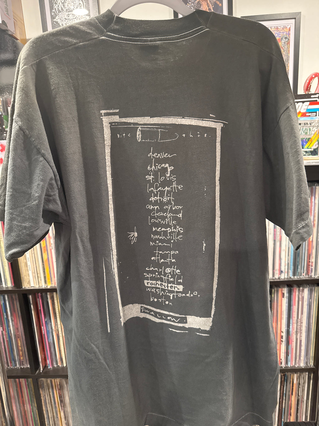 1994 Pearl Jam Freak Tour Shirt Dates Marionette XL Fruit of the Loom Single Stitched