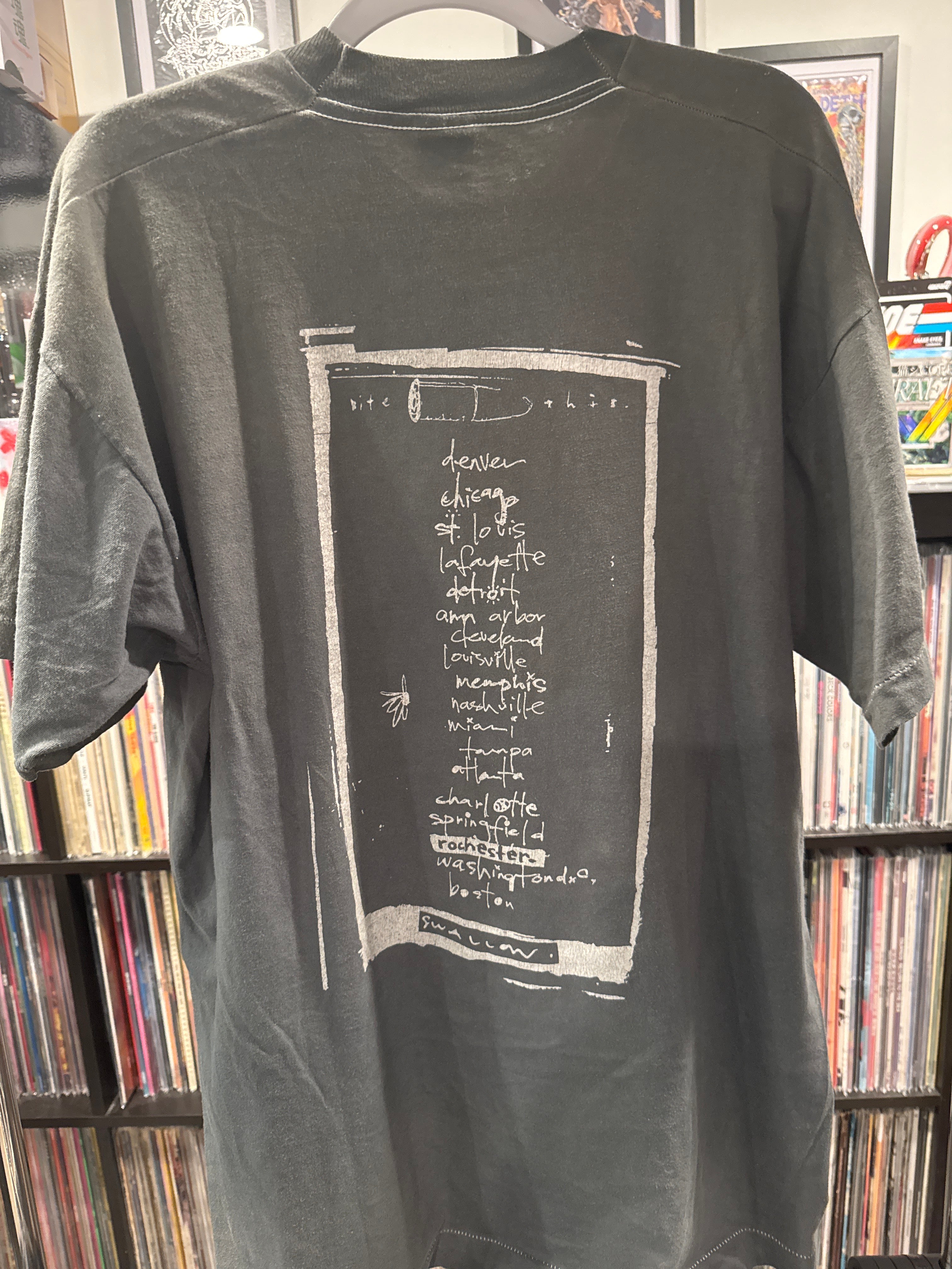1994 Pearl Jam Freak Tour Shirt Dates Marionette XL Fruit of the Loom Single Stitched