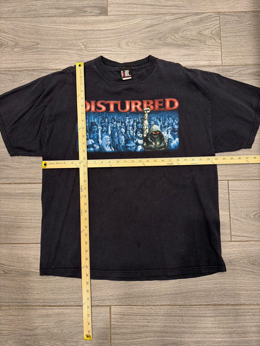2006 Disturbed The Guy Logo Nu Metal Band Black T-Shirt XL