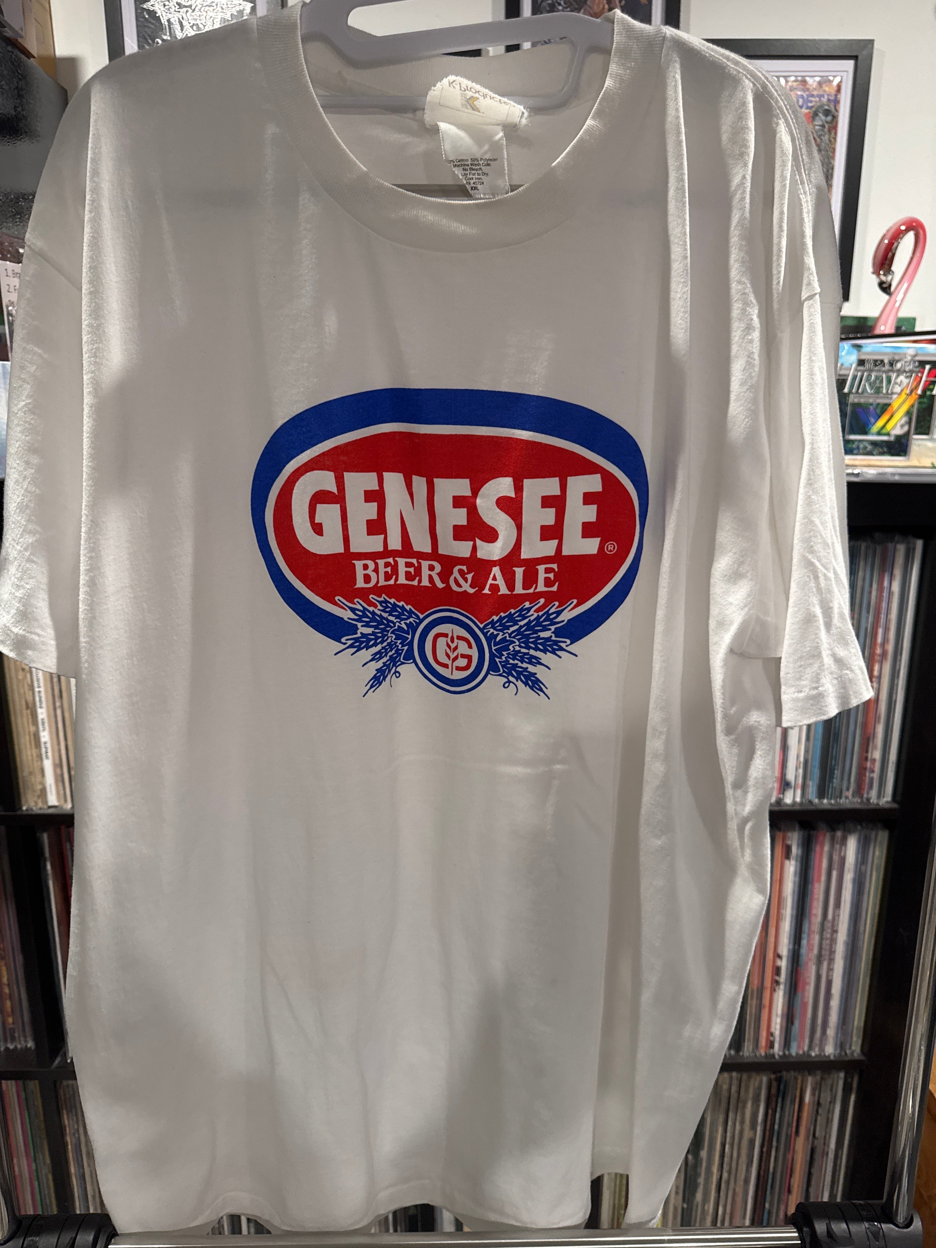 80s/90s Genesee Beer Promo XXL K-Products White NY USA Shirt