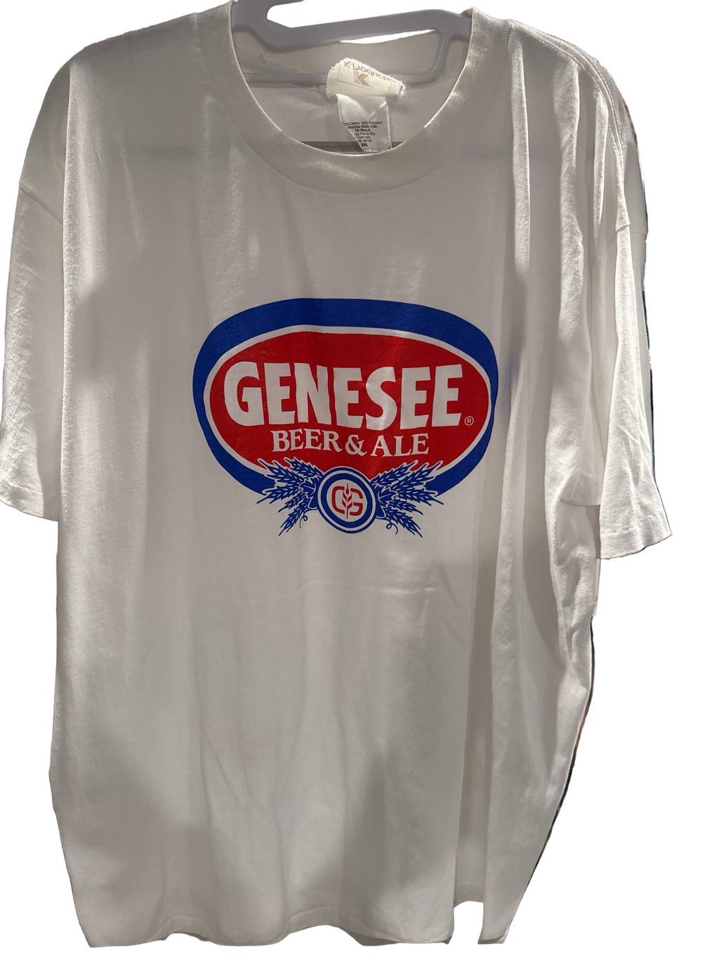 80s/90s Genesee Beer Promo K-Products White NY USA Shirt XXL