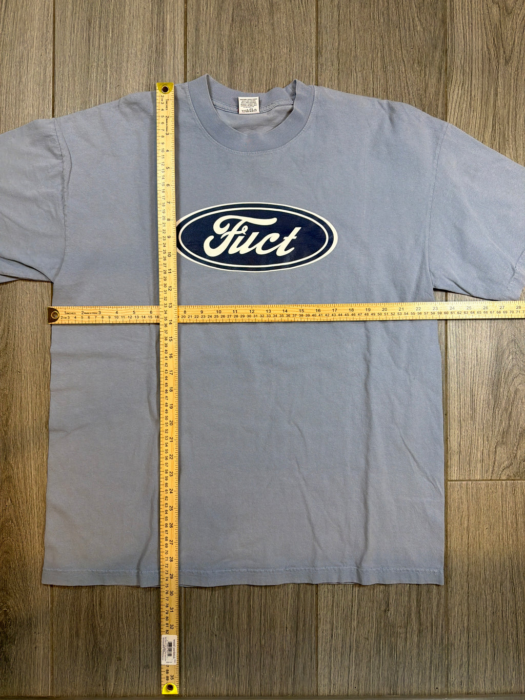Fuct Streetwear Skateboarding 90s Ford Parody Blue T-Shirt XL