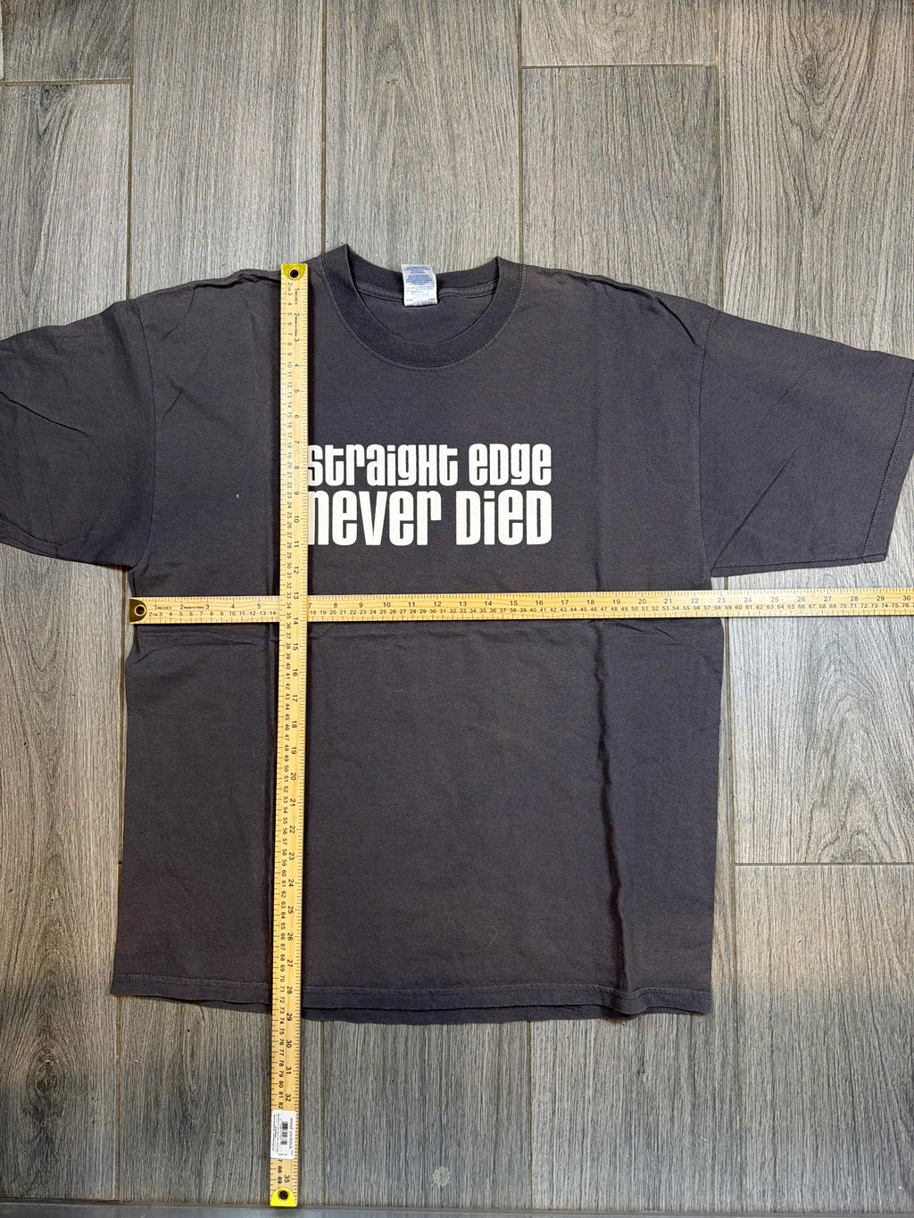 00s Straight Edge Never Died You Just Turned Cool Grey T-Shirt XL