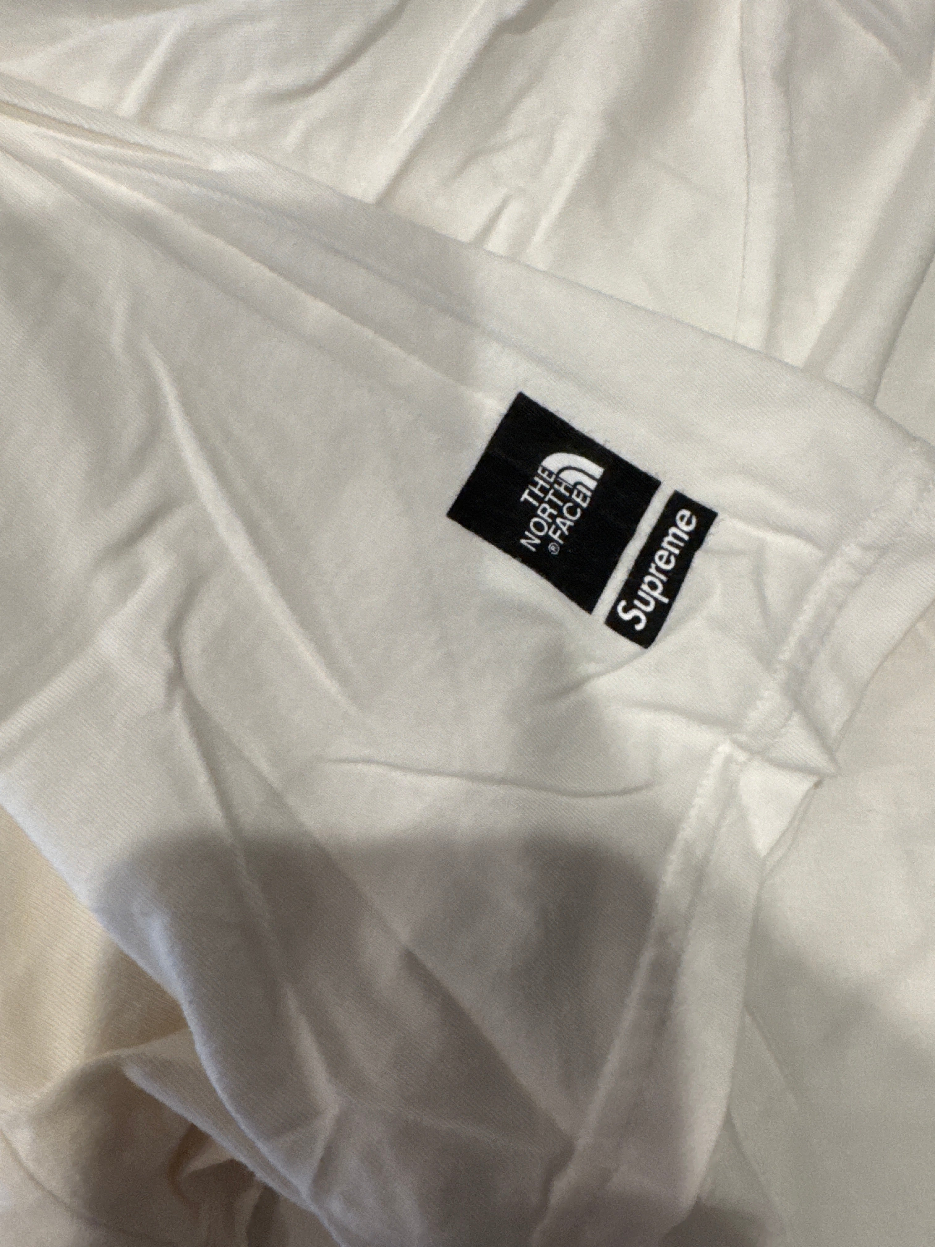 Supreme North Face Collab Streetwear White T-Shirt Large