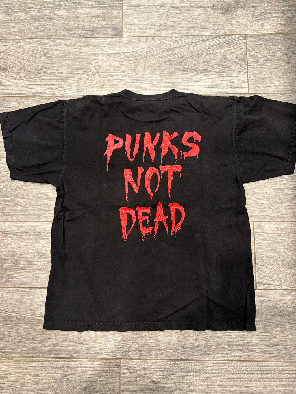 1996 The Exploited Beat Tour Punks Not Dead Black T-Shirt XL Single Stitched
