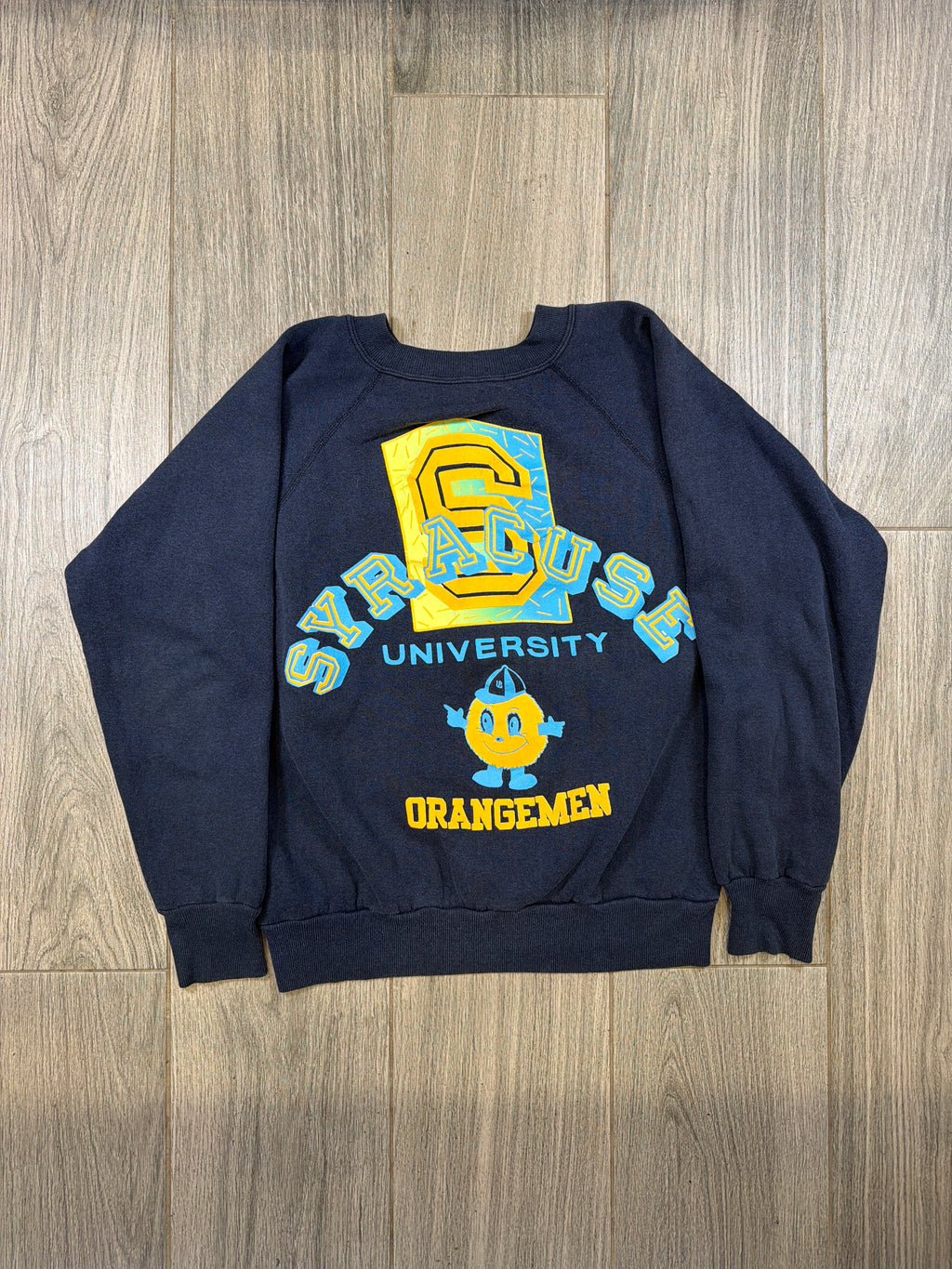 Syracuse Orangemen Blue College Crewneck Sweater Large