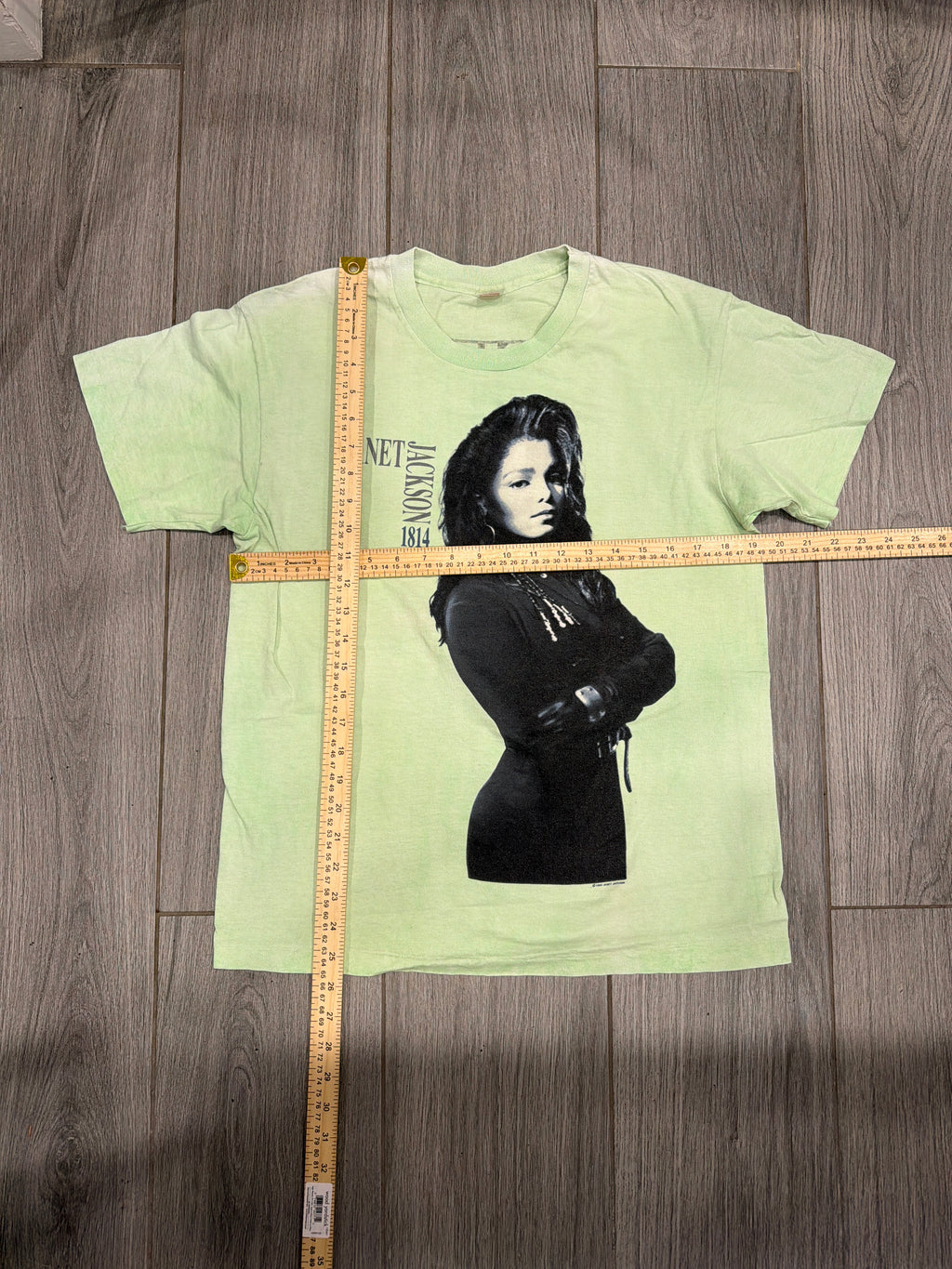 1990 Janet Jackson Green Rhythm Nation Tour T-Shirt Large