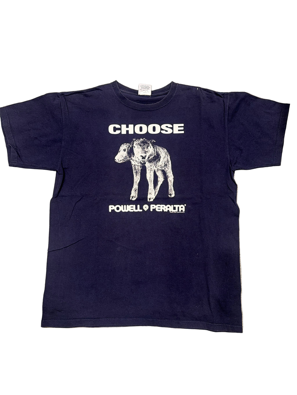 00s Powell Peralta Two Headed Goat Lamb Art Blue T-Shirt Large