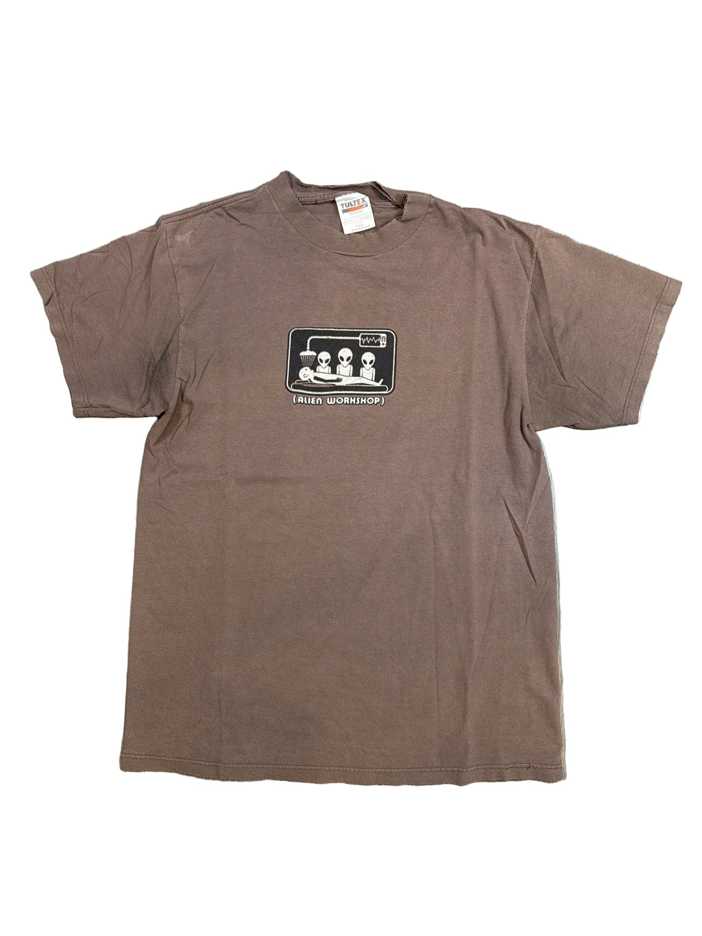 00s Alien Workshop Abduction Exam Room Tultex Brown T-Shirt Large
