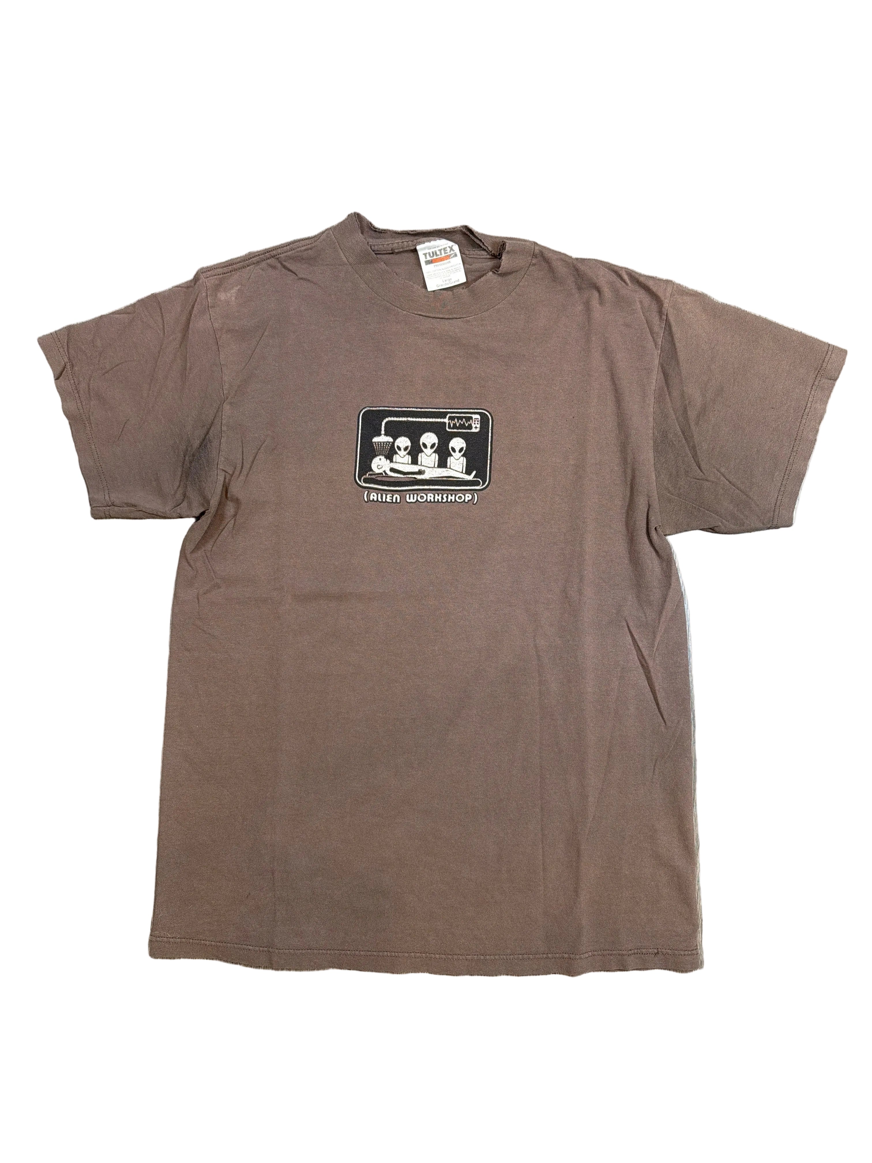00er Alien Workshop Abduction Exam Room Tultex Braun T-Shirt Large