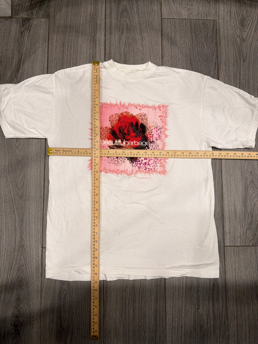 2001 Garbage Shirley Manson Beautiful White T-Shirt XL