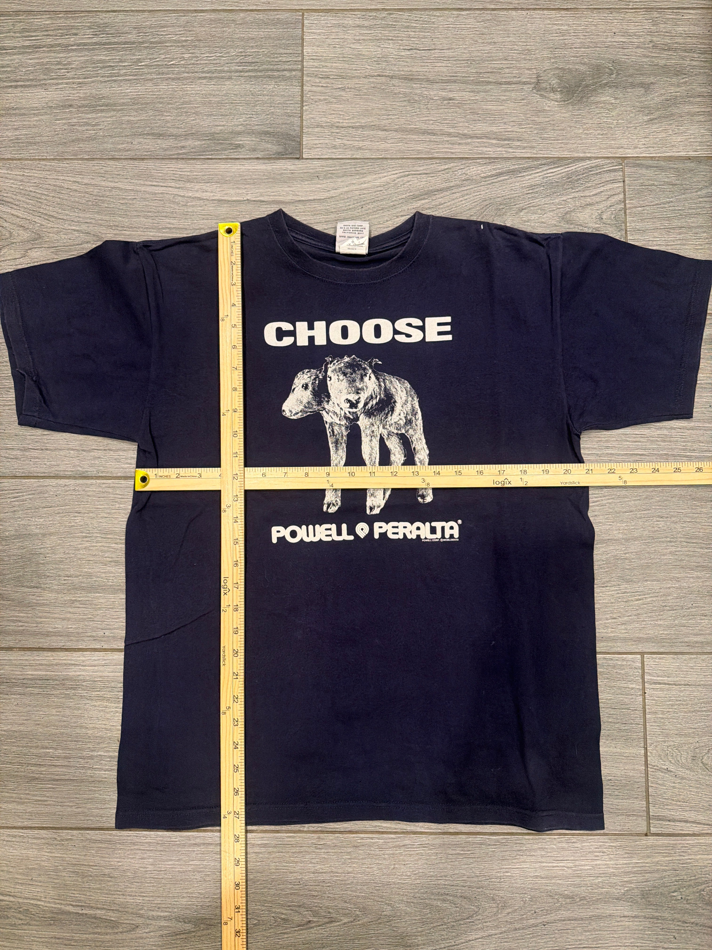 00s Powell Peralta Two Headed Goat Lamb Art Blue T-Shirt Large