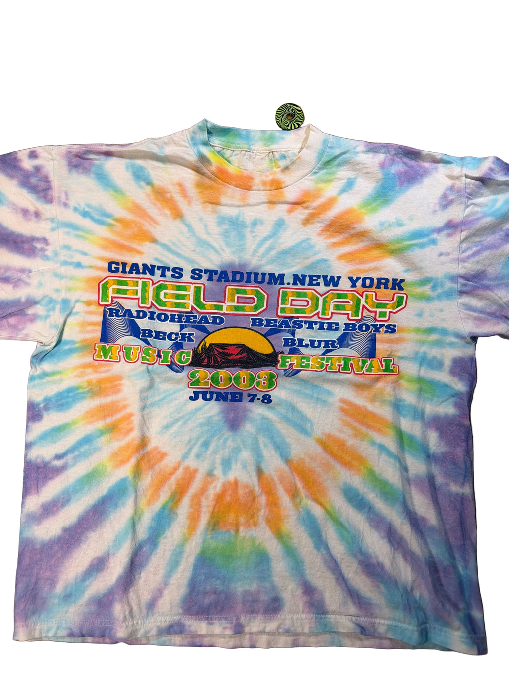 Field Day Music Fest NY Giants 2003 Tie Dye T-Shirt Medium