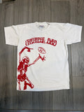 90s Grateful Dead Football Bayside White/Red T-Shirt Large
