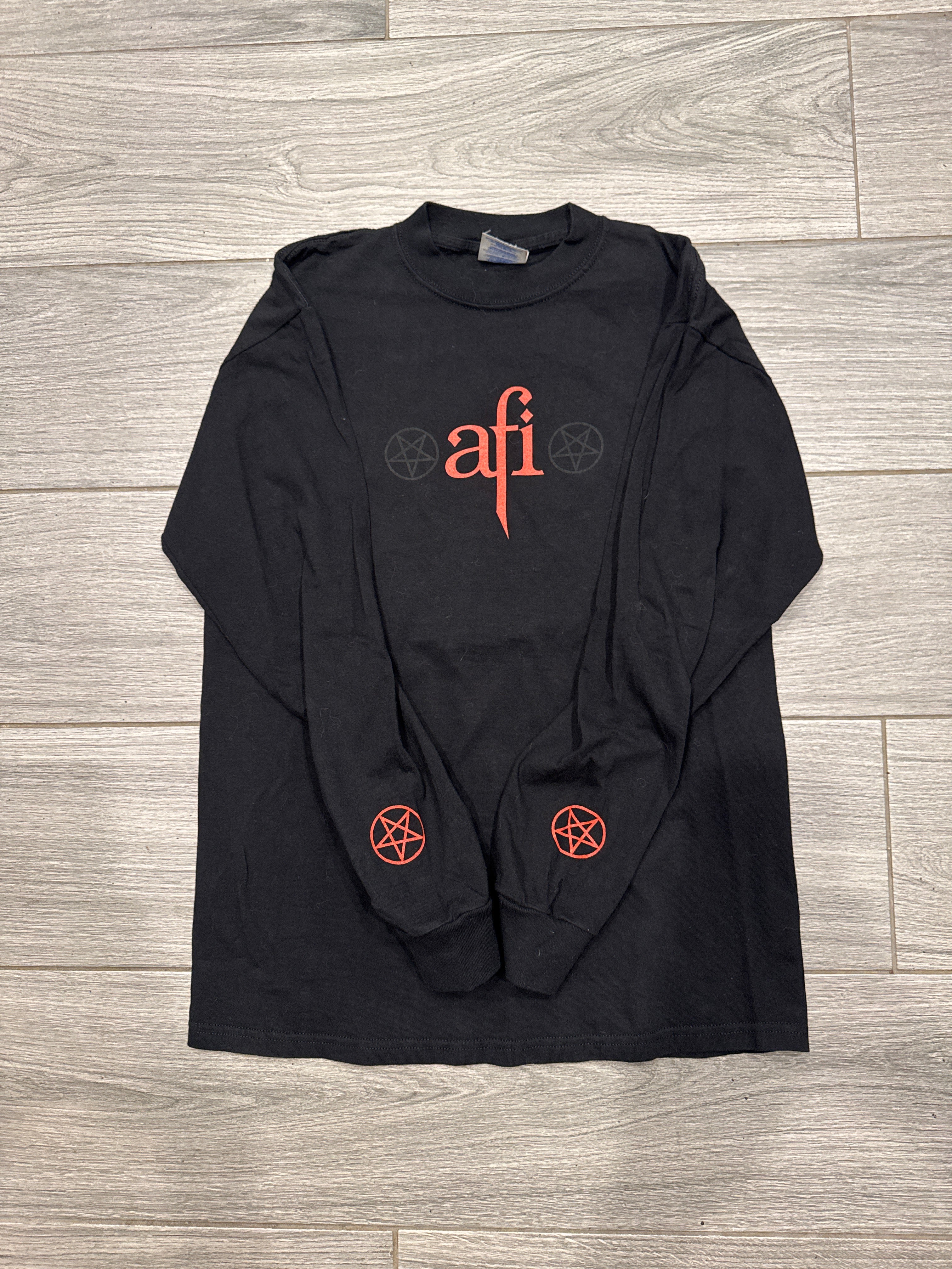 00s AFI Band Long Sleeve Black Punk M&O T-Shirt Medium