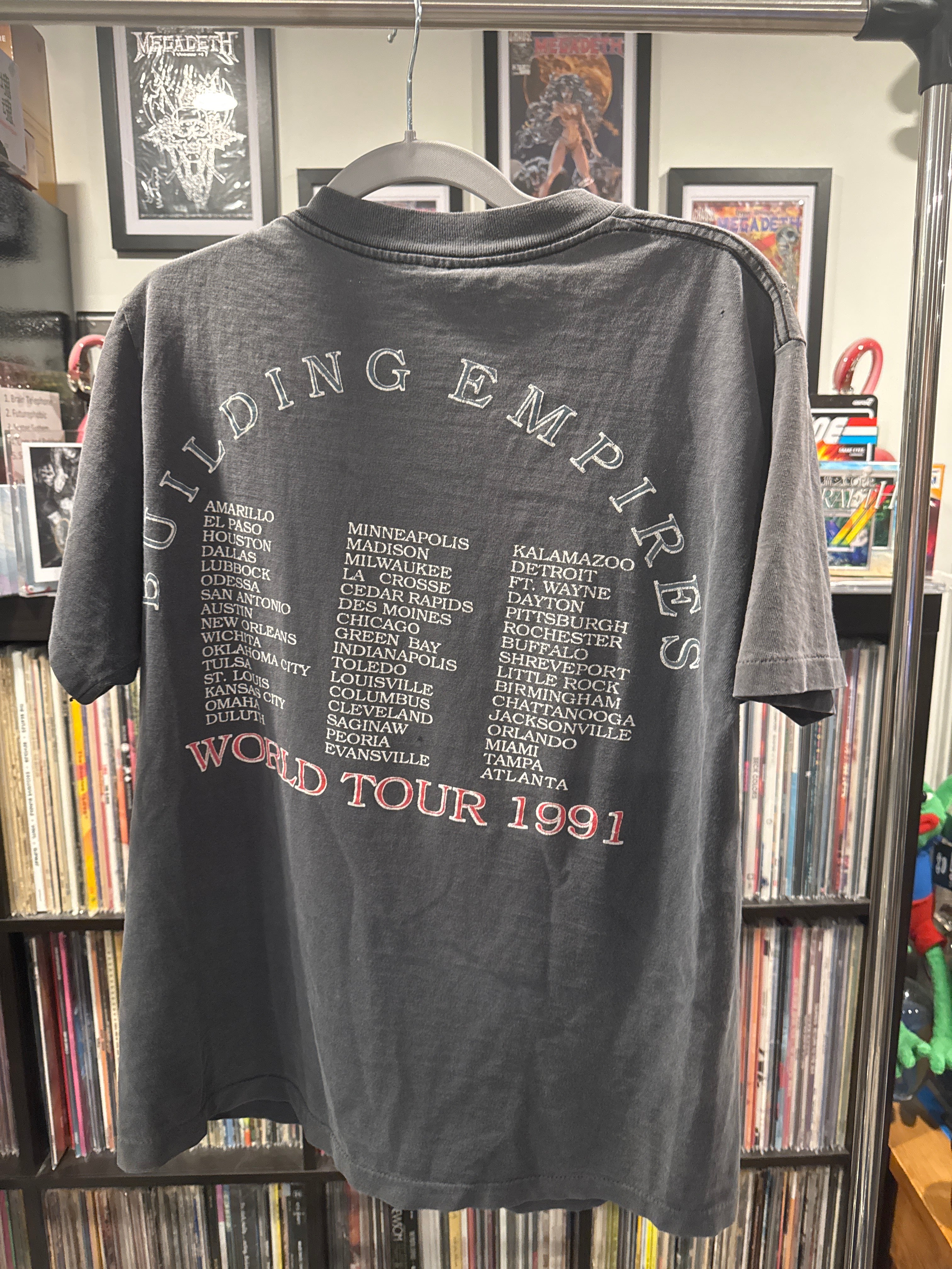 1991 Queensryche Building Empires World Tour M Sof tee