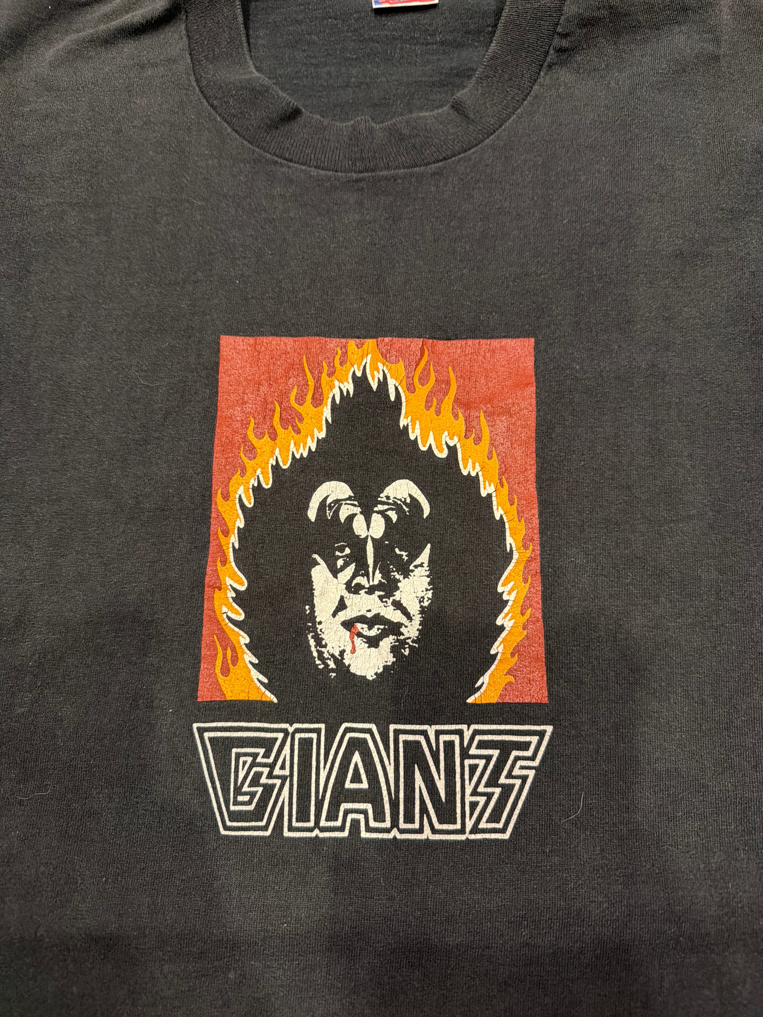 90s Obey Andre the Giant Gene Simmons Kiss Black T-Shirt Shepard XL