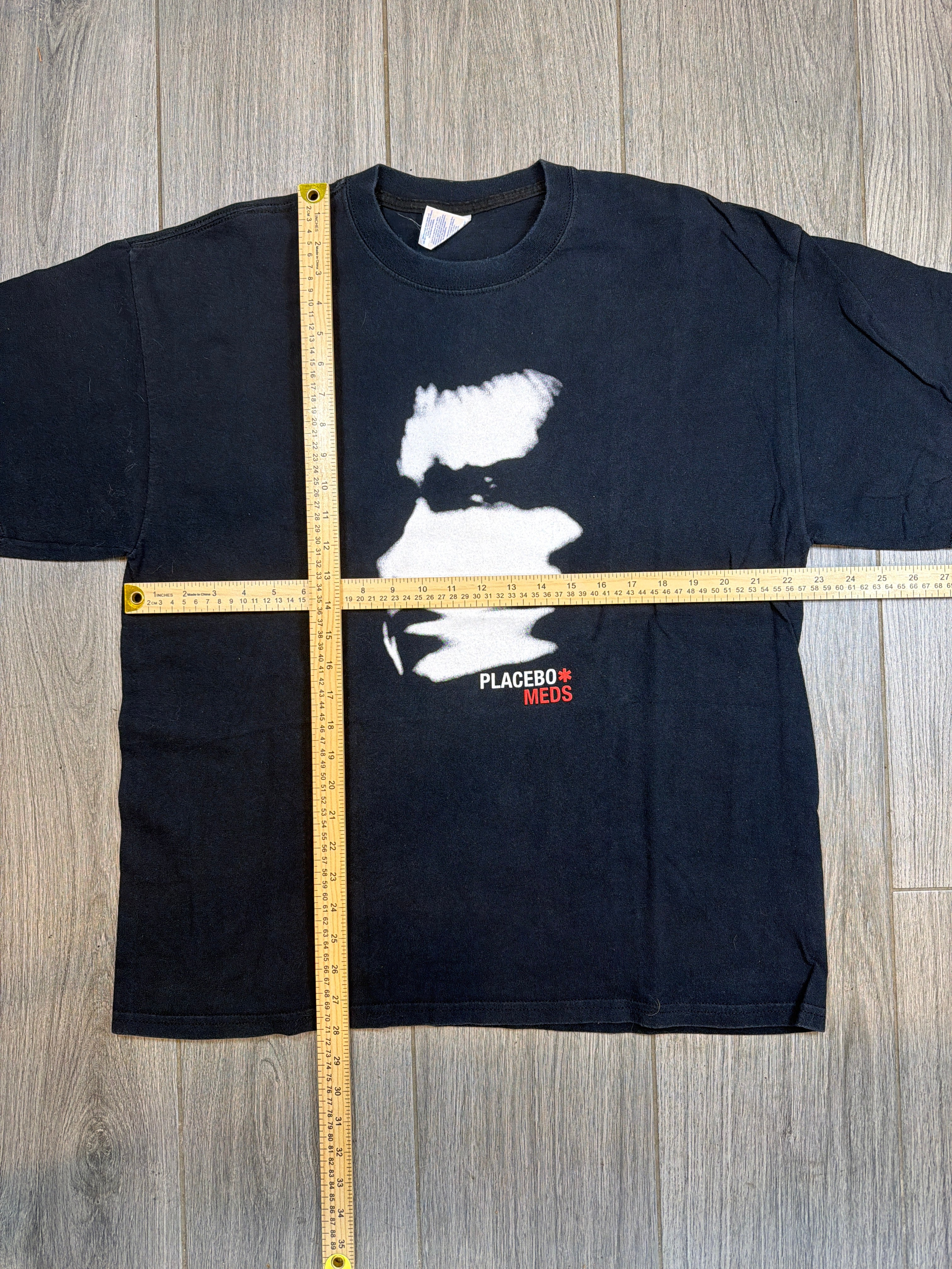 00er Placebo Meds Brian Molko Gildan Schwarzes T-Shirt XL