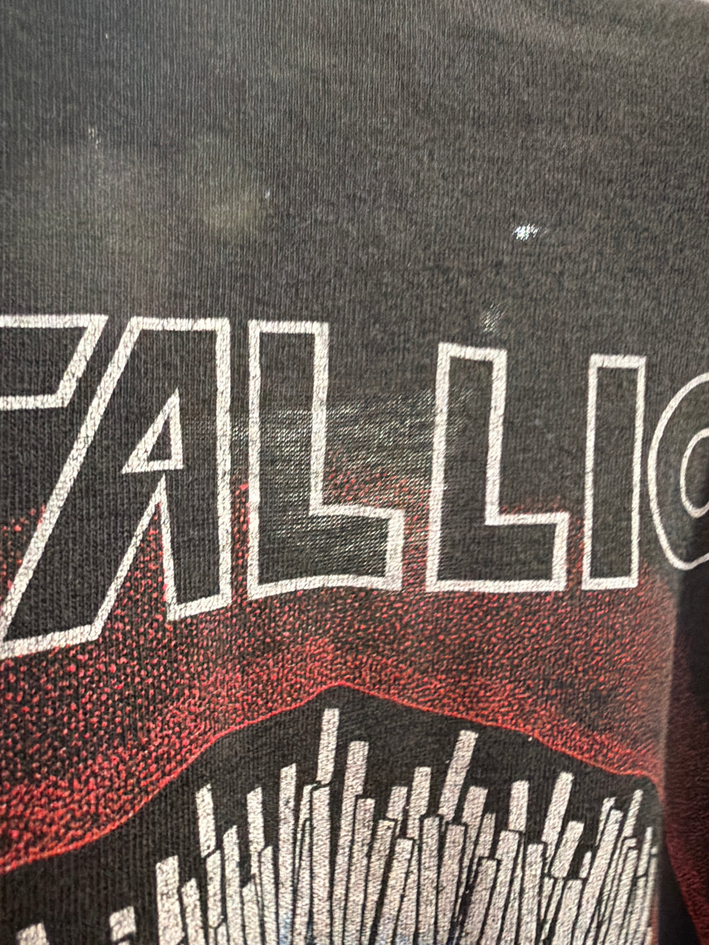 90s Metallica Shortest Straw Vertigo Pushead Spring Ford Black T-Shirt Large