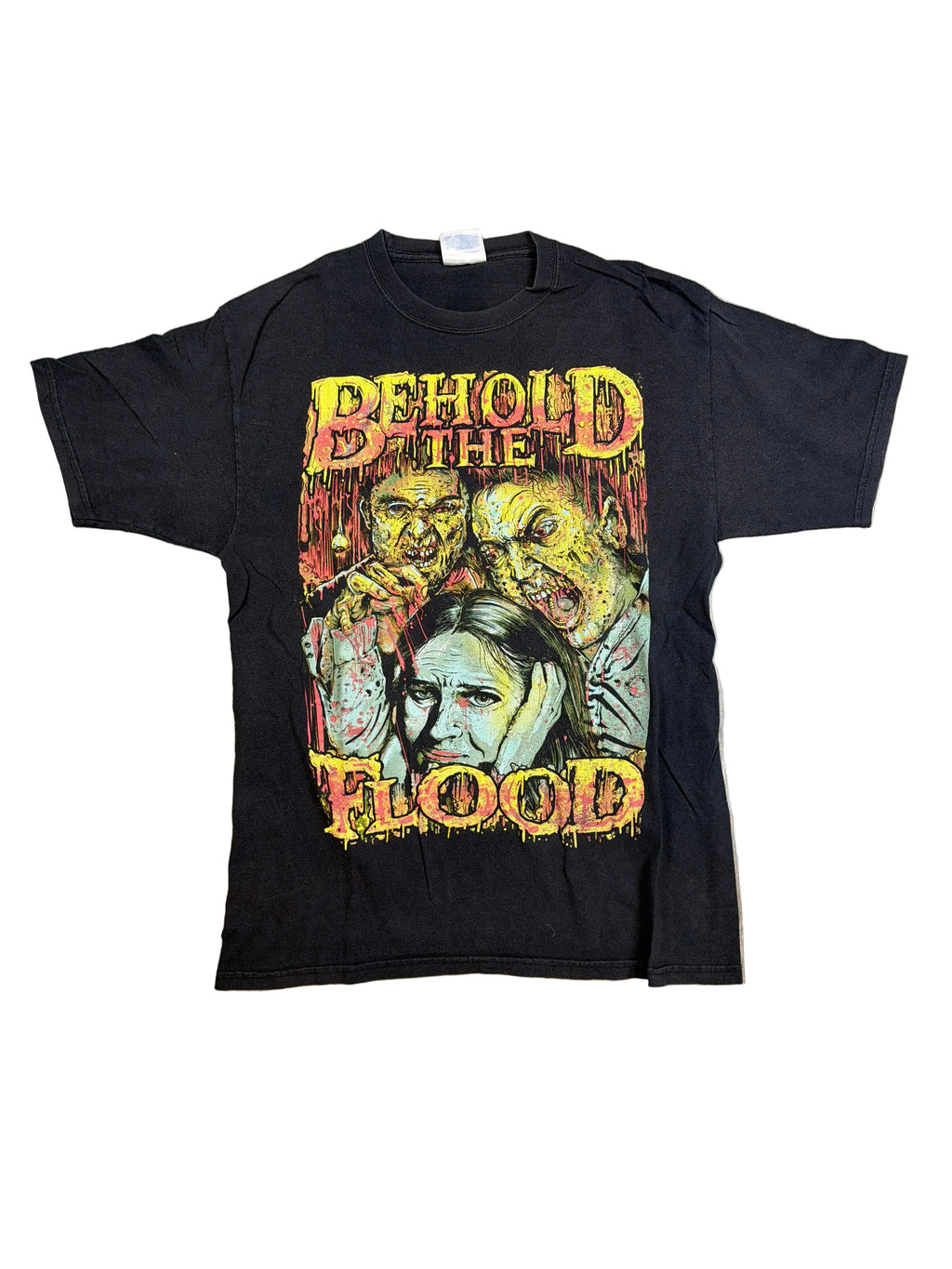 2000s Behold The Flood Metal Band Black T-Shirt Medium
