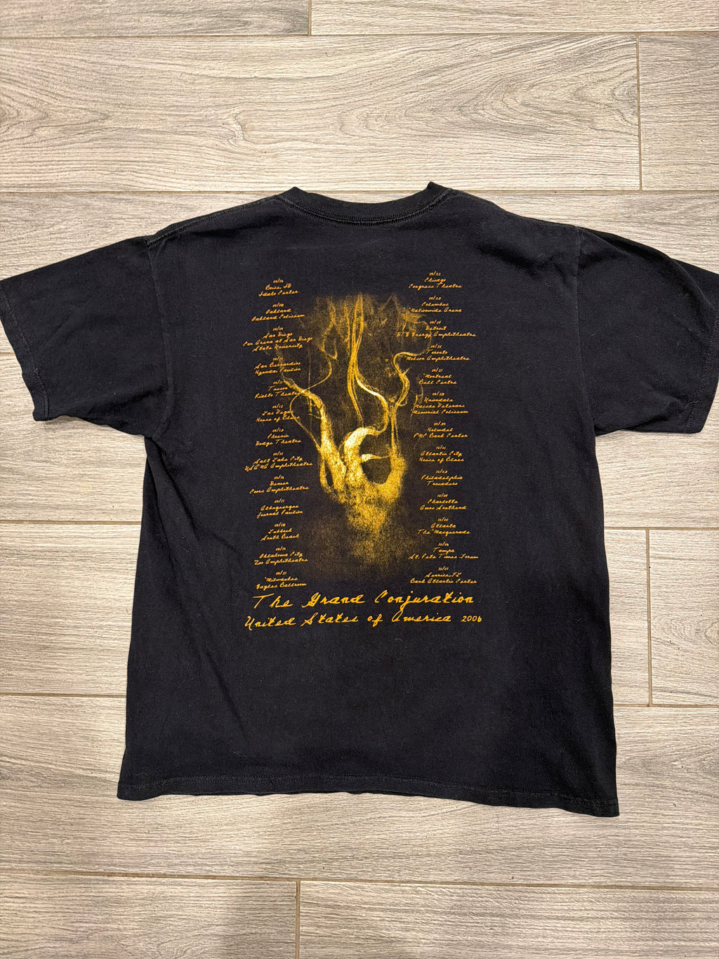 2006 Opeth Tour Band Graphic Double Sided Black T-Shirt Large