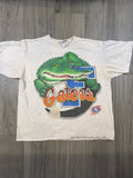 Florida Gators Distressed Oneita Grey 00s T-Shirt XL