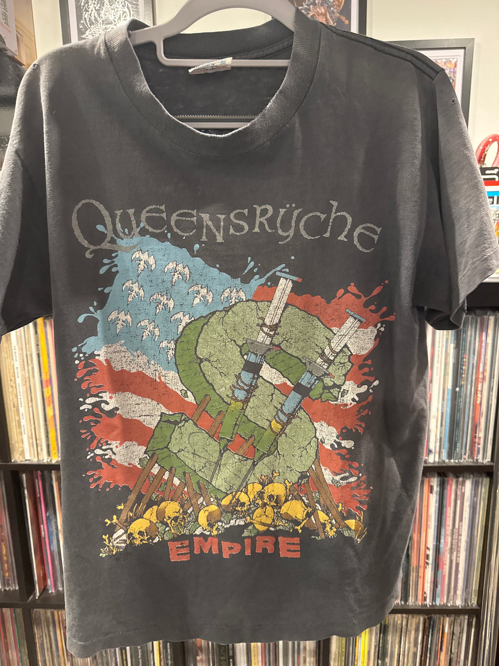 1991 Queensryche Building Empires World Tour M Sof tee