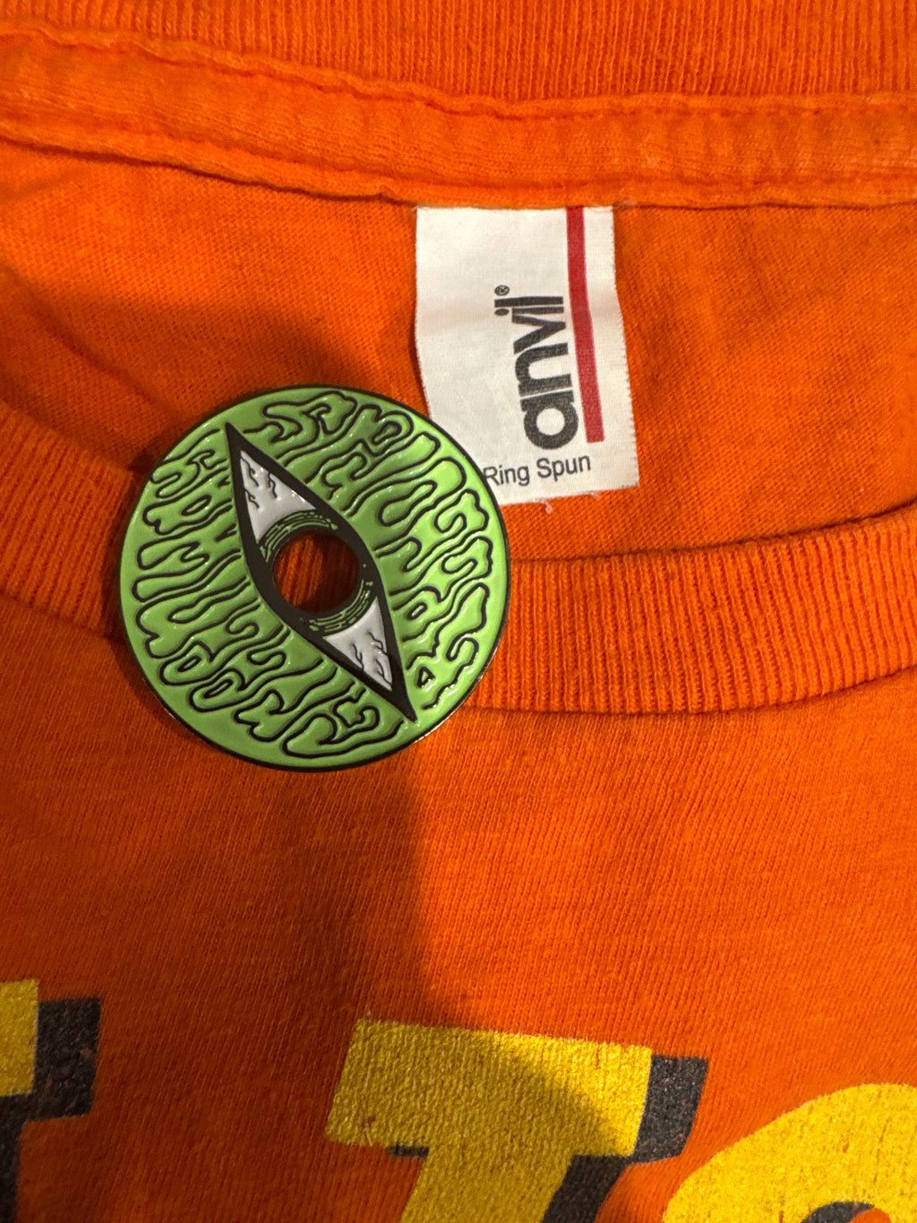 00s Johnny Bravo Cartoon Network Don't Touch The Hair Orange T-Shirt XL