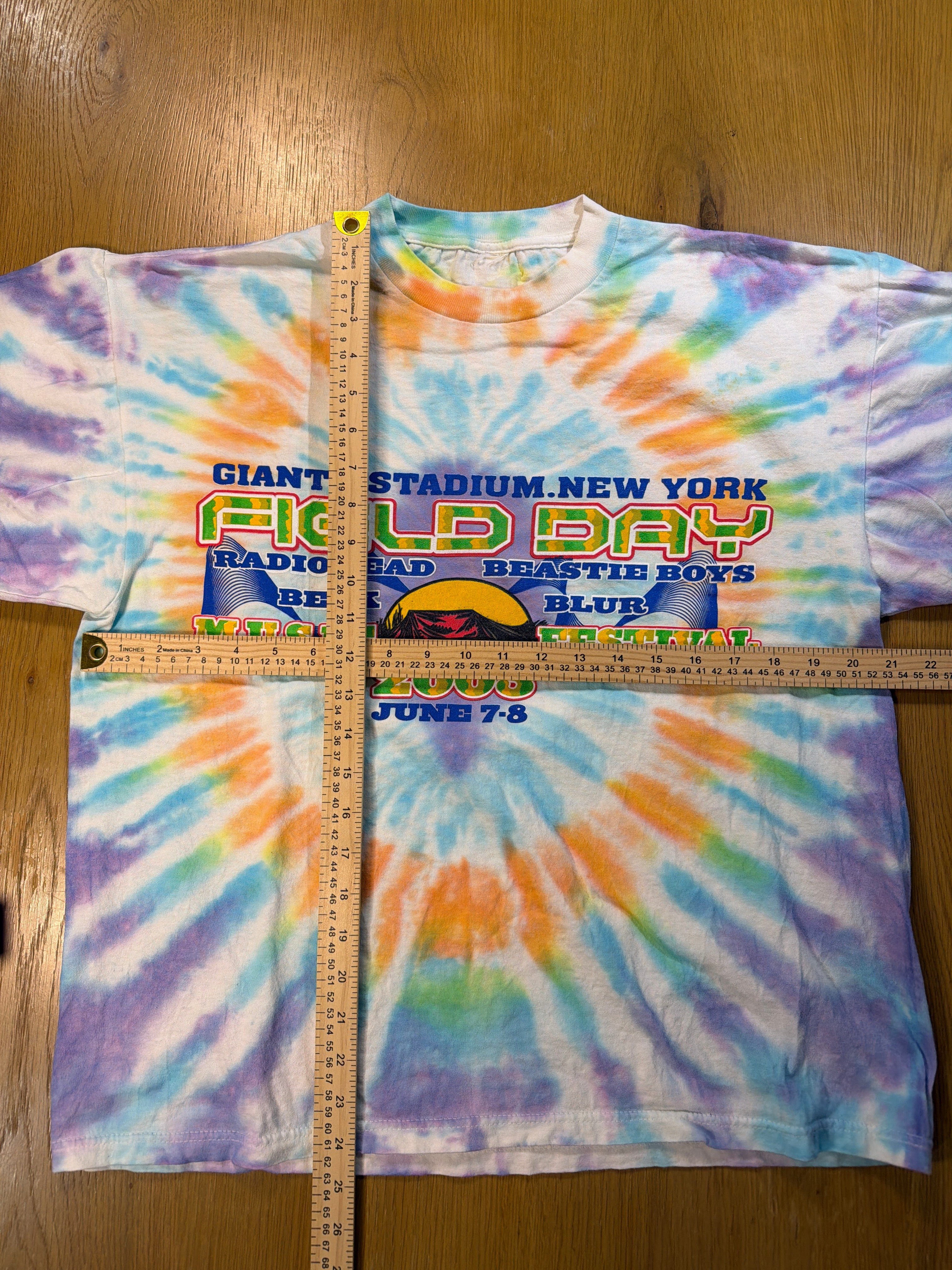 Field Day Music Fest NY Giants 2003 Tie Dye T-Shirt Medium