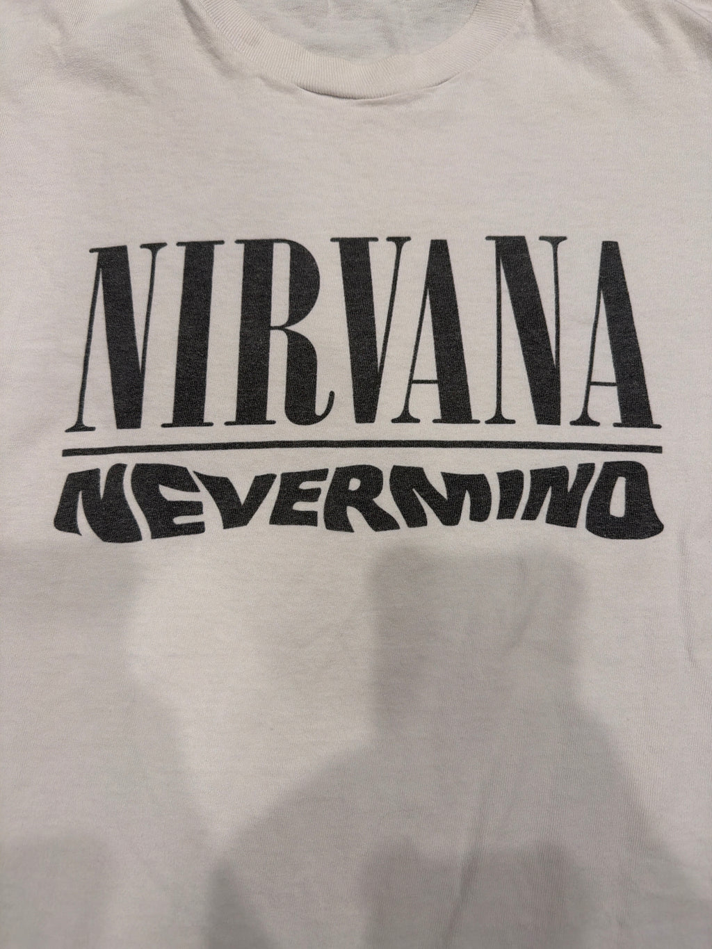 90s Nirvana Nevermind Kurt Cobain Grohl White FOTL T-Shirt XL
