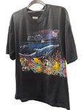 80s 90s Ocean Coral Dolphin Whale Wraparound Large Hazelwood Premo