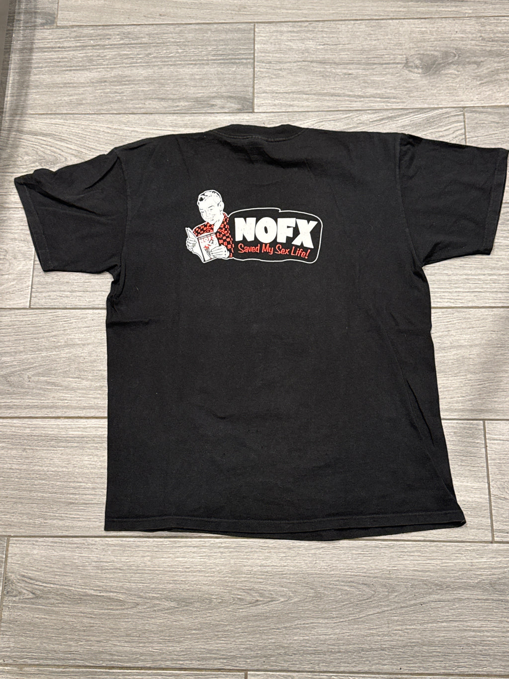 1998 NOFX Lousy Lovers Sex Life Autographed Hanes Black T-Shirt XL
