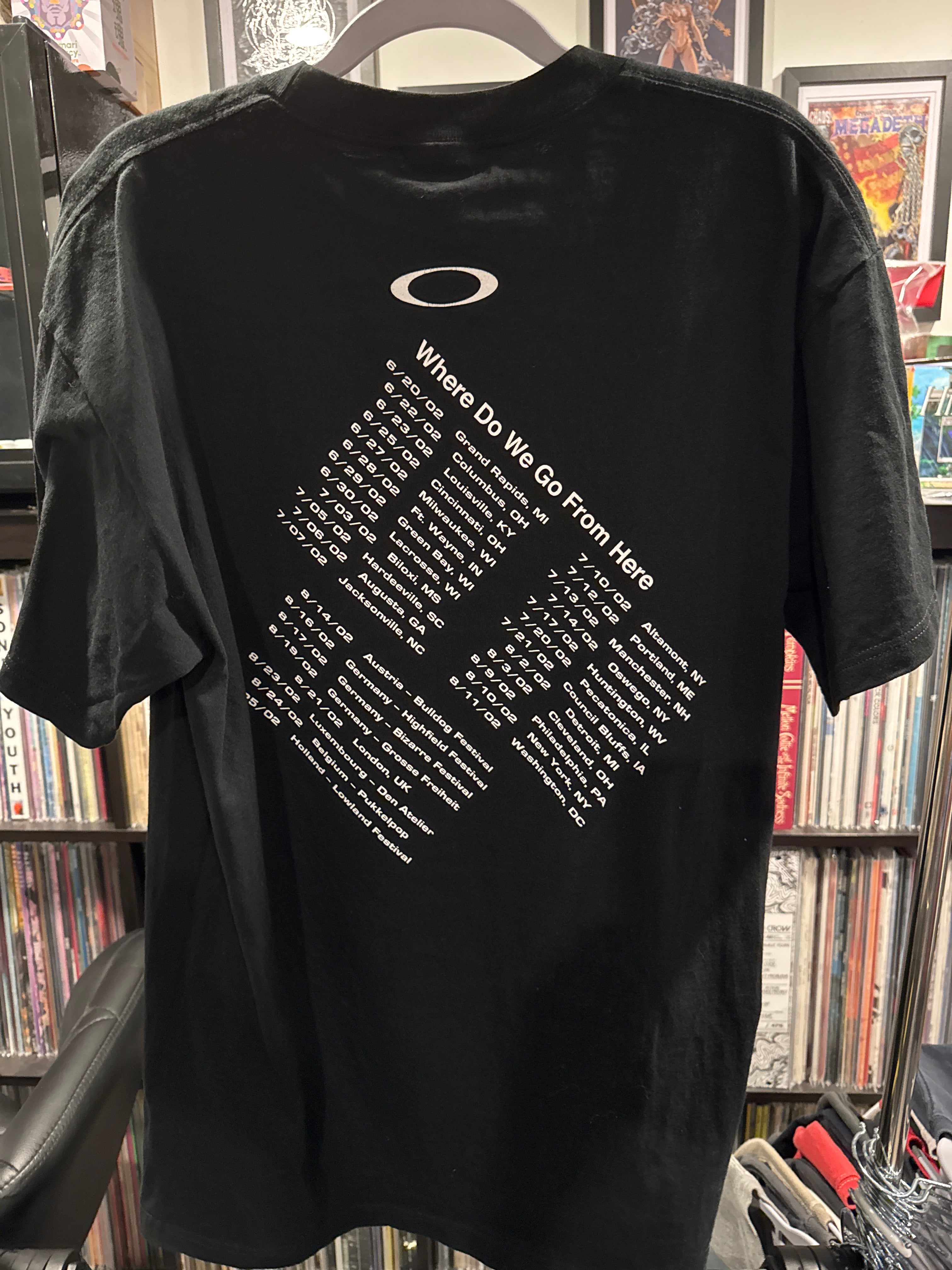 2002 Filter The Amalgamut Oakley Tour Black T Shirt Optima Large