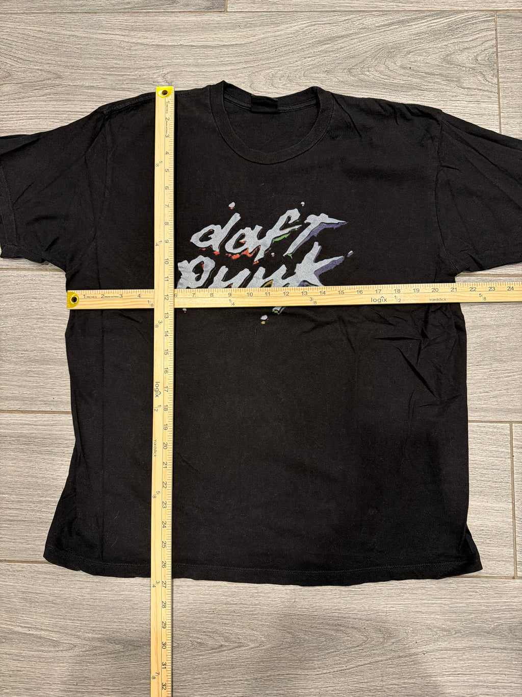 00s Daft Punk Rainbow Splatter Spellout Foil Discovery Era Tour Large