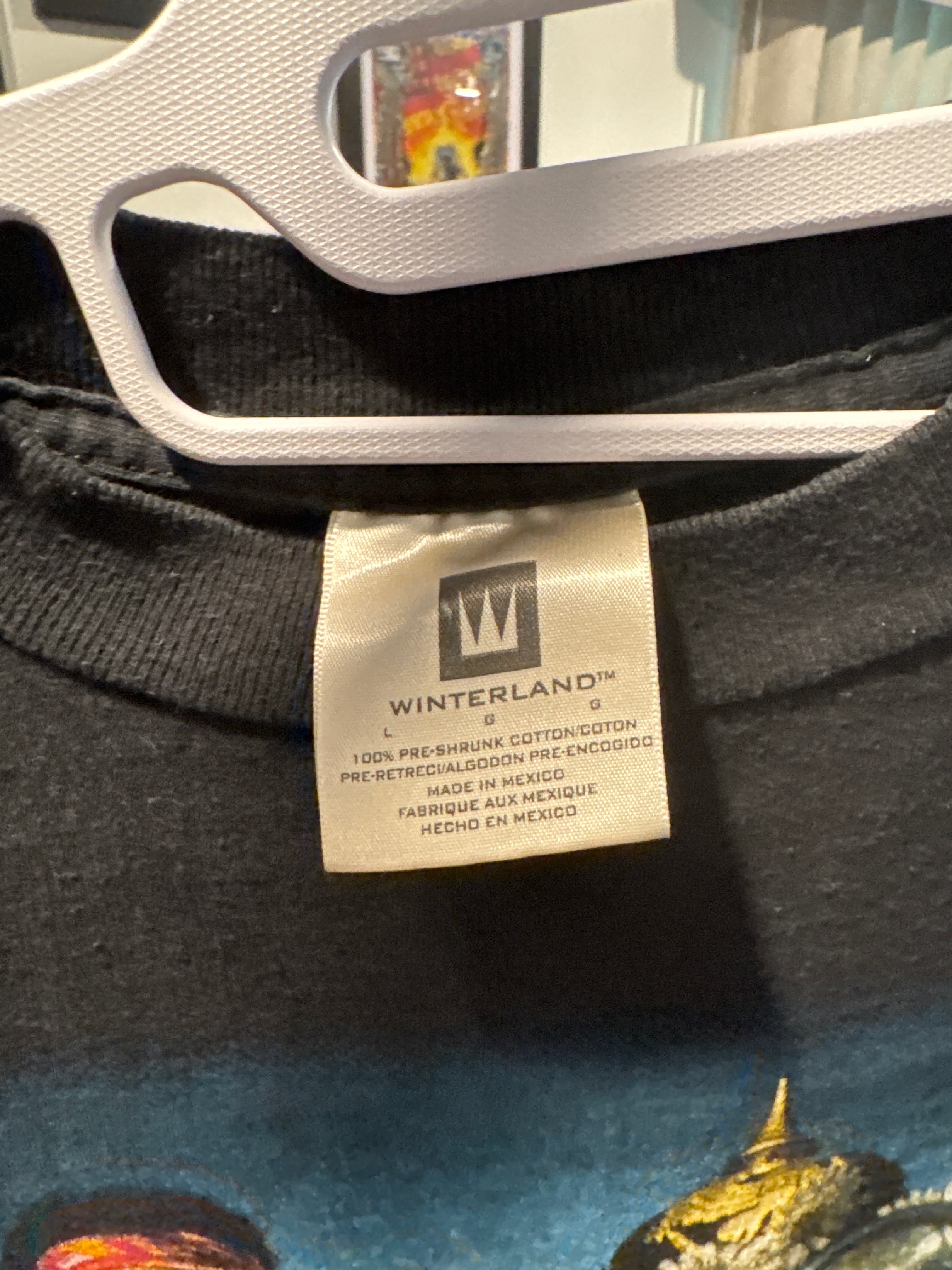 1997 Jimi Hendrix Motorcycle South Saturn Delta T-Shirt Black Winterland Large