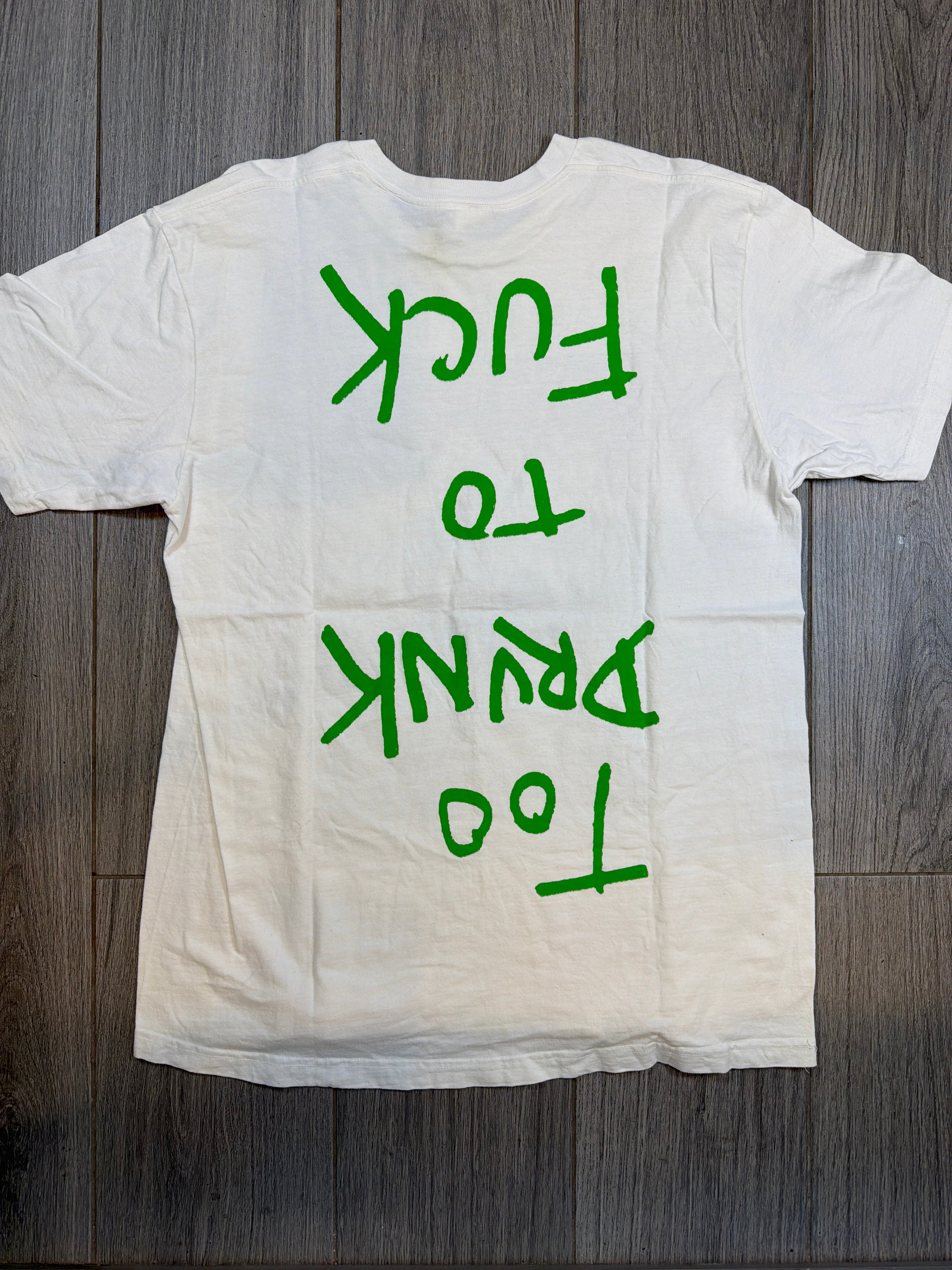 Dead Kennedys x Supreme Too Drunk 2D2F 00er Jahre Punk Weißes T-Shirt Large