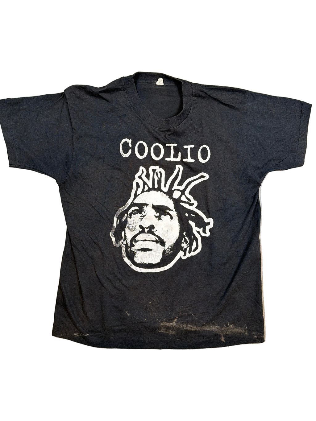Coolio It Takes A Thief Tommy Boy 90s Black T-Shirt Large