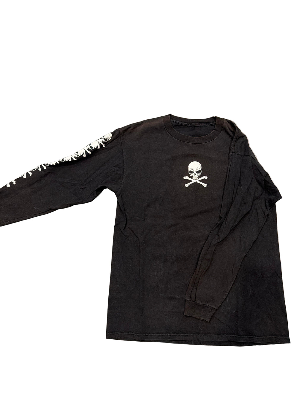 1991 Fashion Victim Skulls Long Sleeve Black/White T-Shirt Large