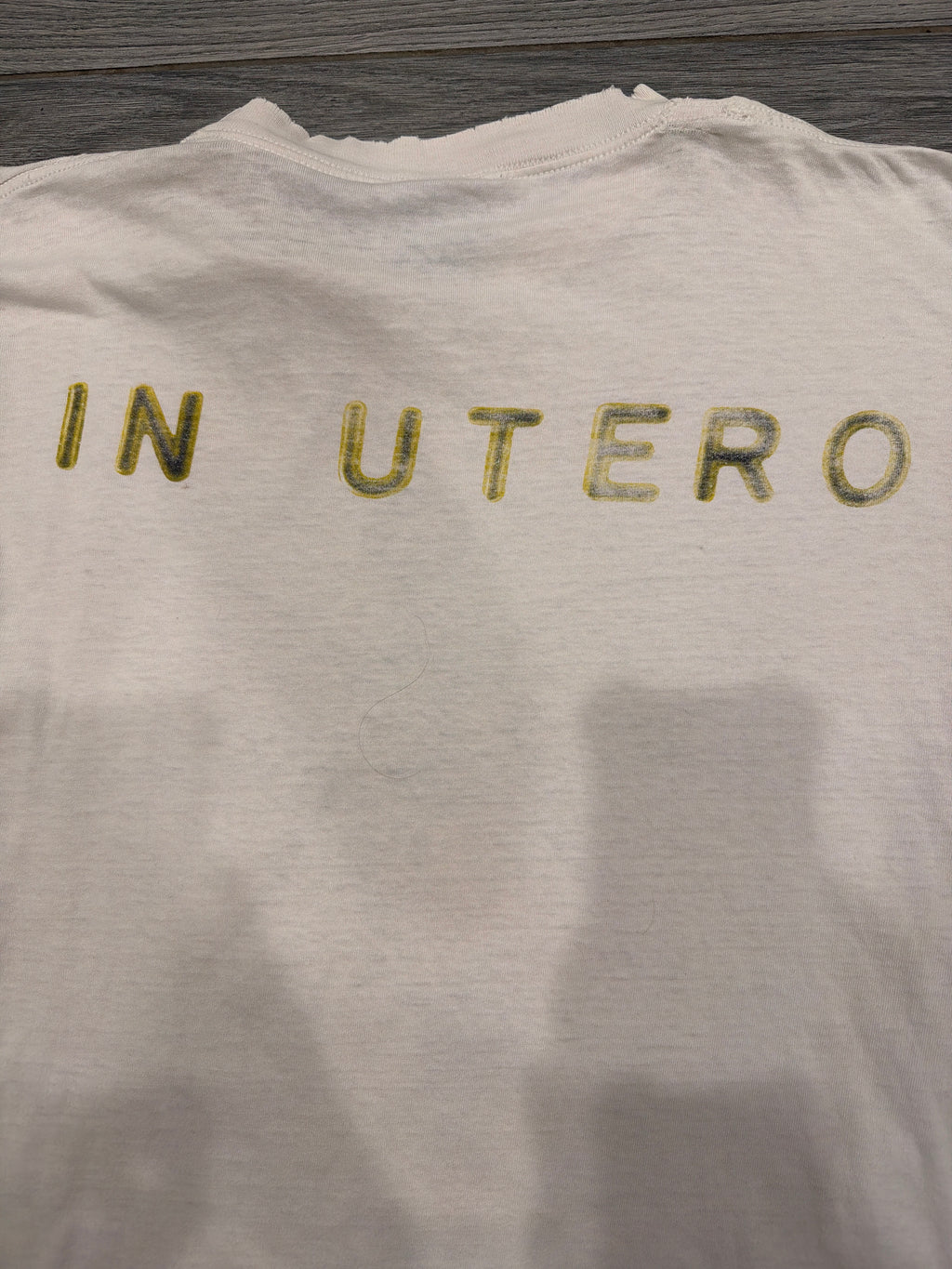 1994 Nirvana In Utero Giant Inyutero Double Sided White T-Shirt XL