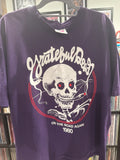 1980 Grateful Dead On the Road Again Purple XL Smoking Skeleton