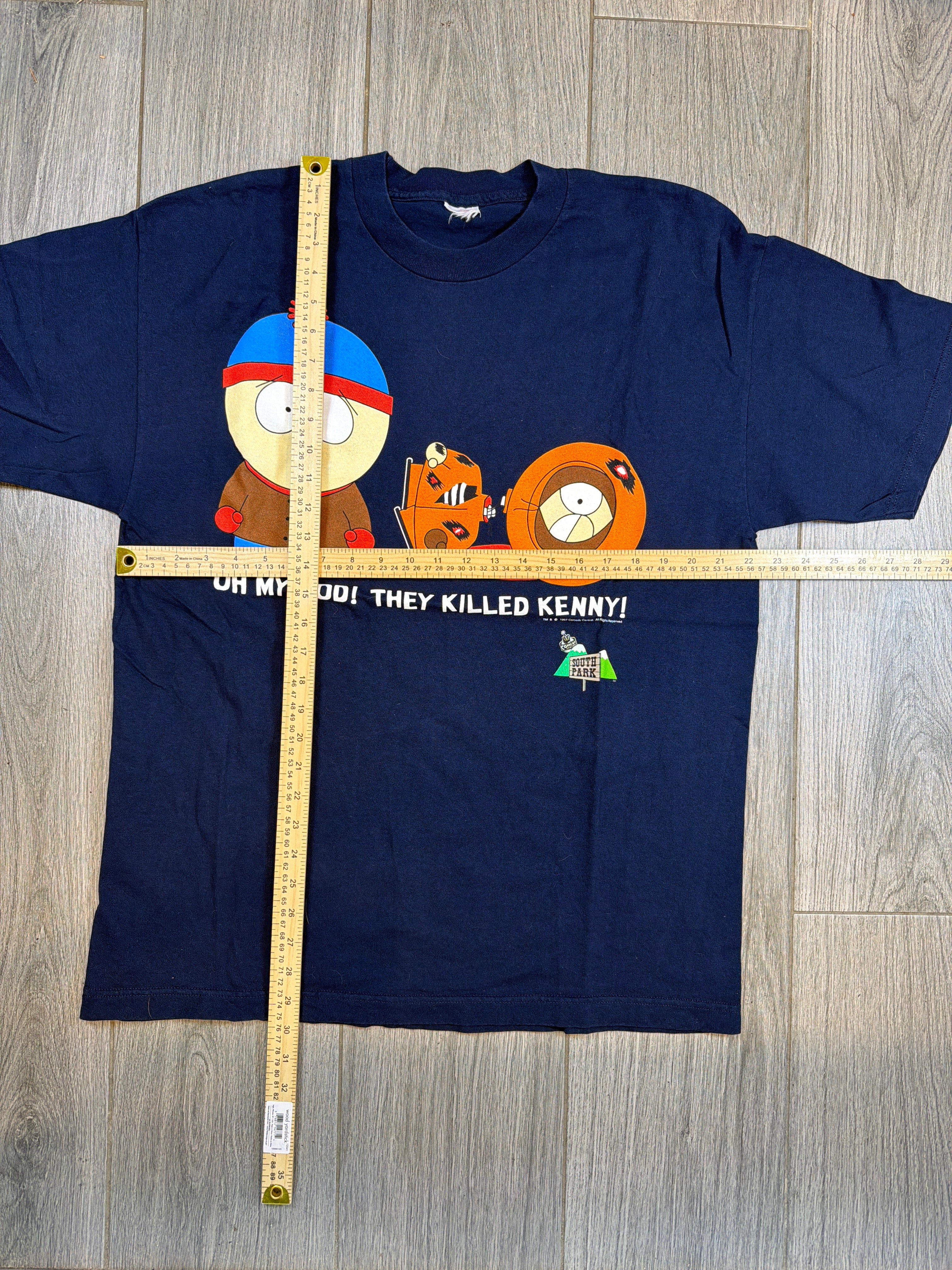 1997 South Park They Killed Kenny Stan Blue T-Shirt