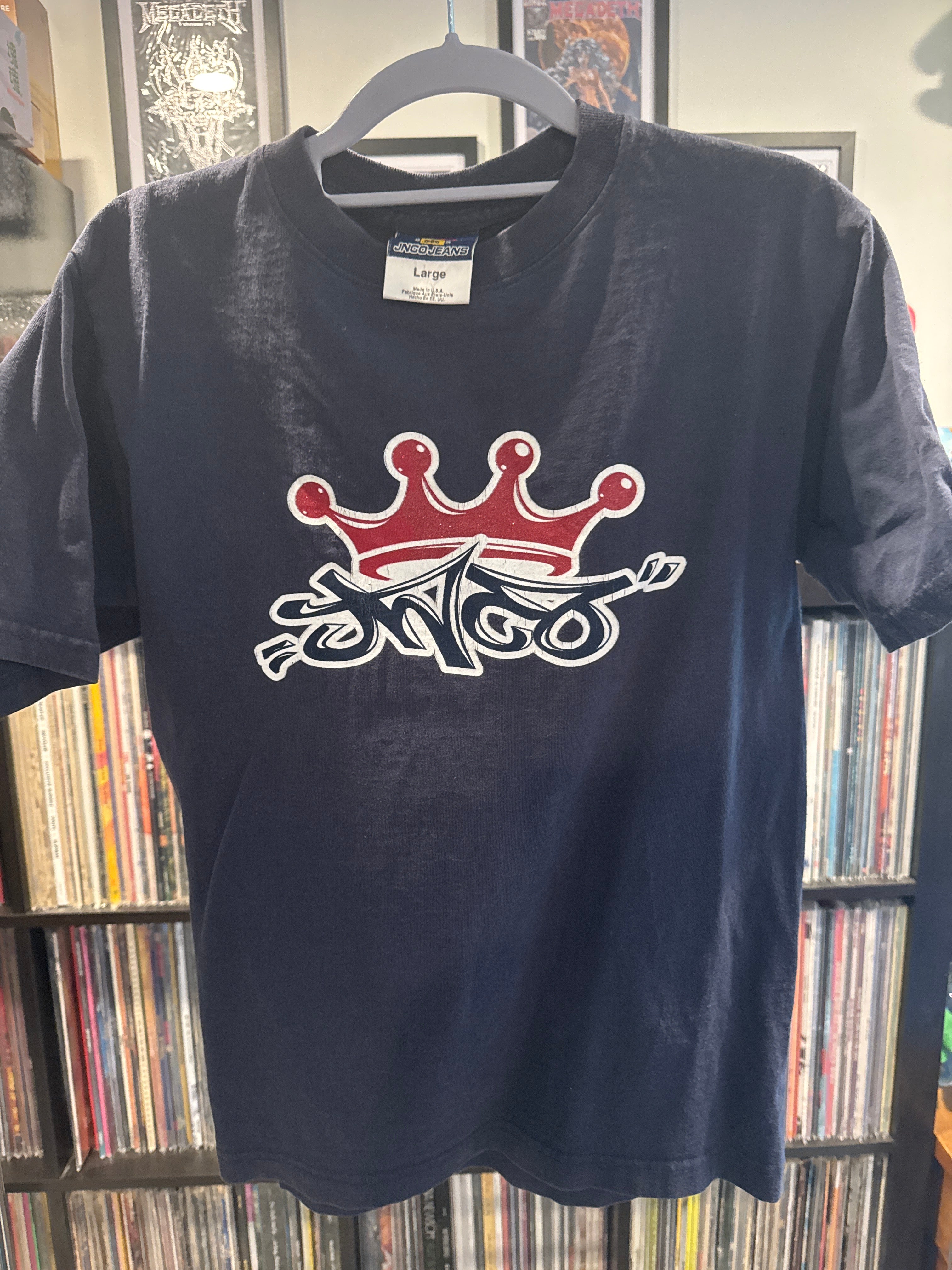 JNCO Red Glitter Crown Large Blue Fits Smaller
