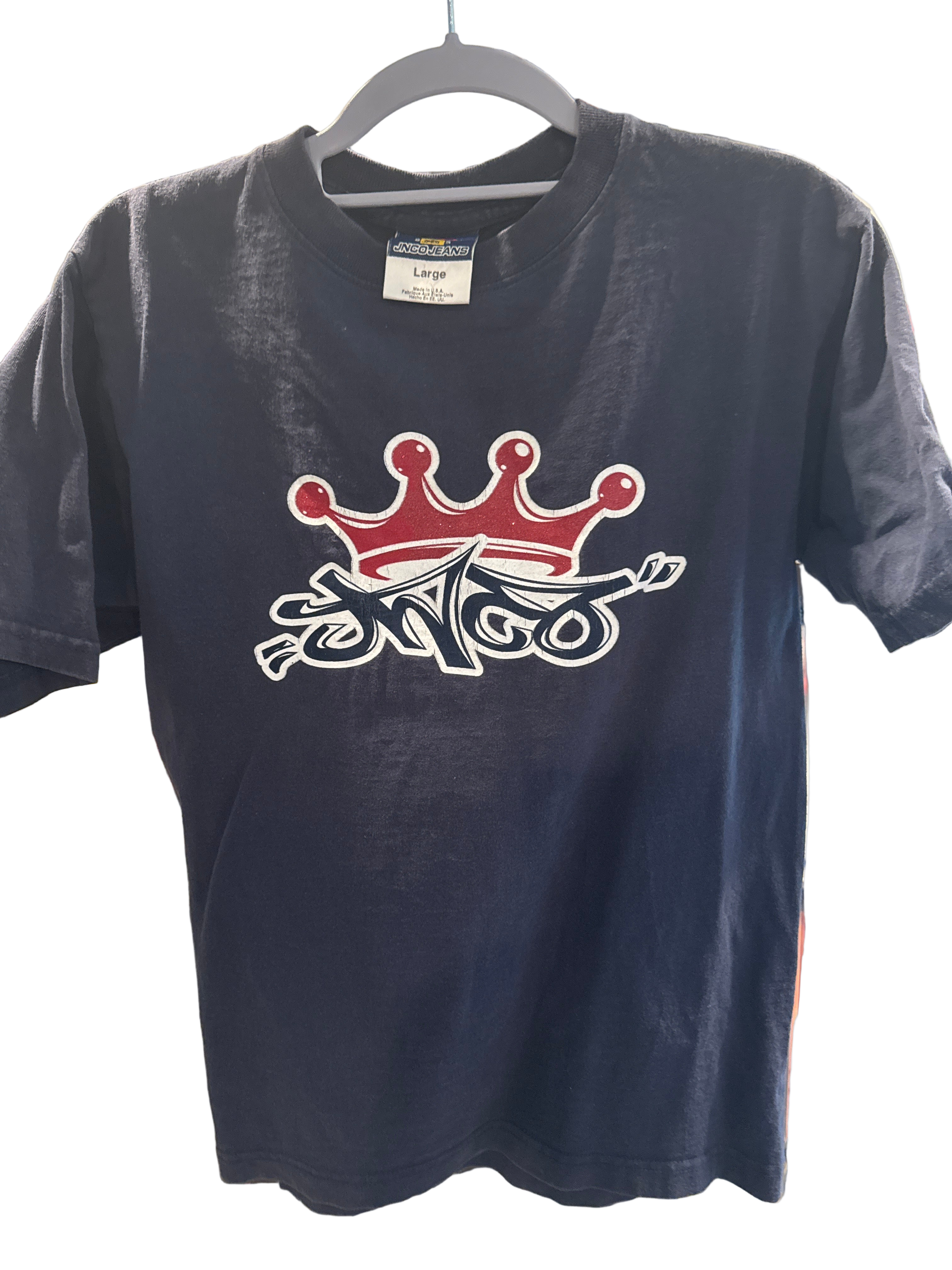 JNCO Red Glitter Crown Blue Fits Smaller Large